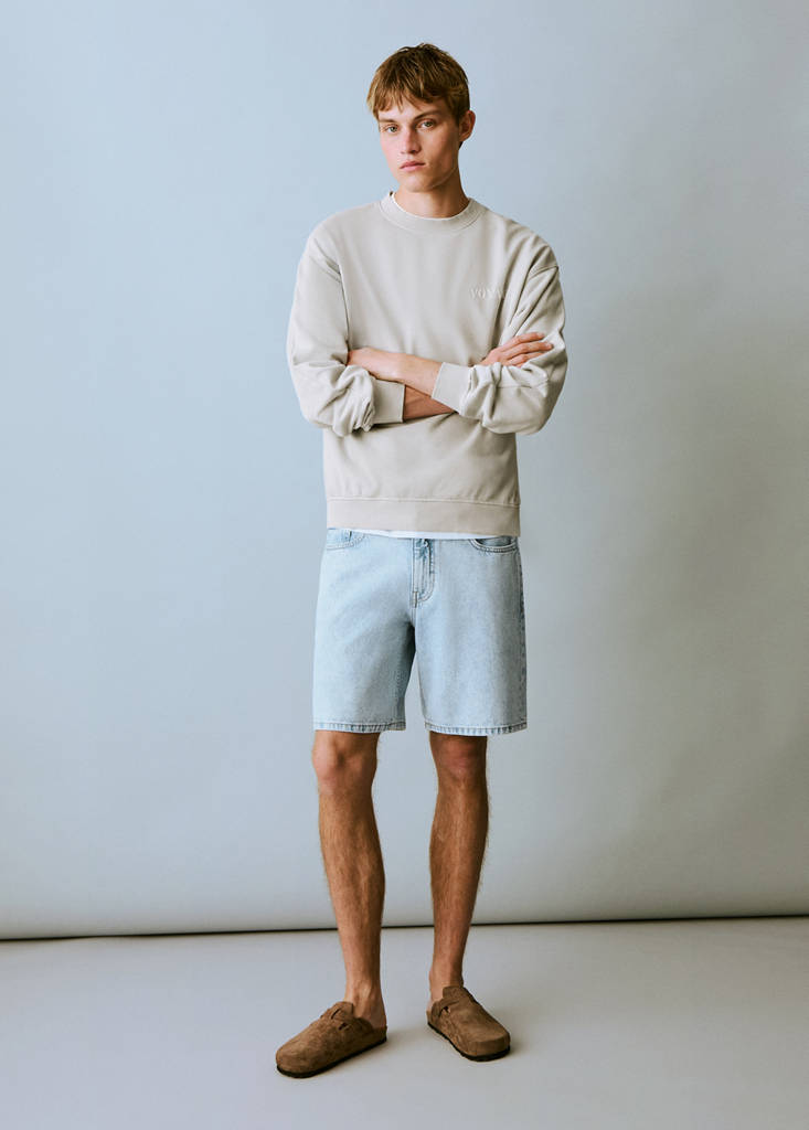 Message cotton sweatshirt — Grey