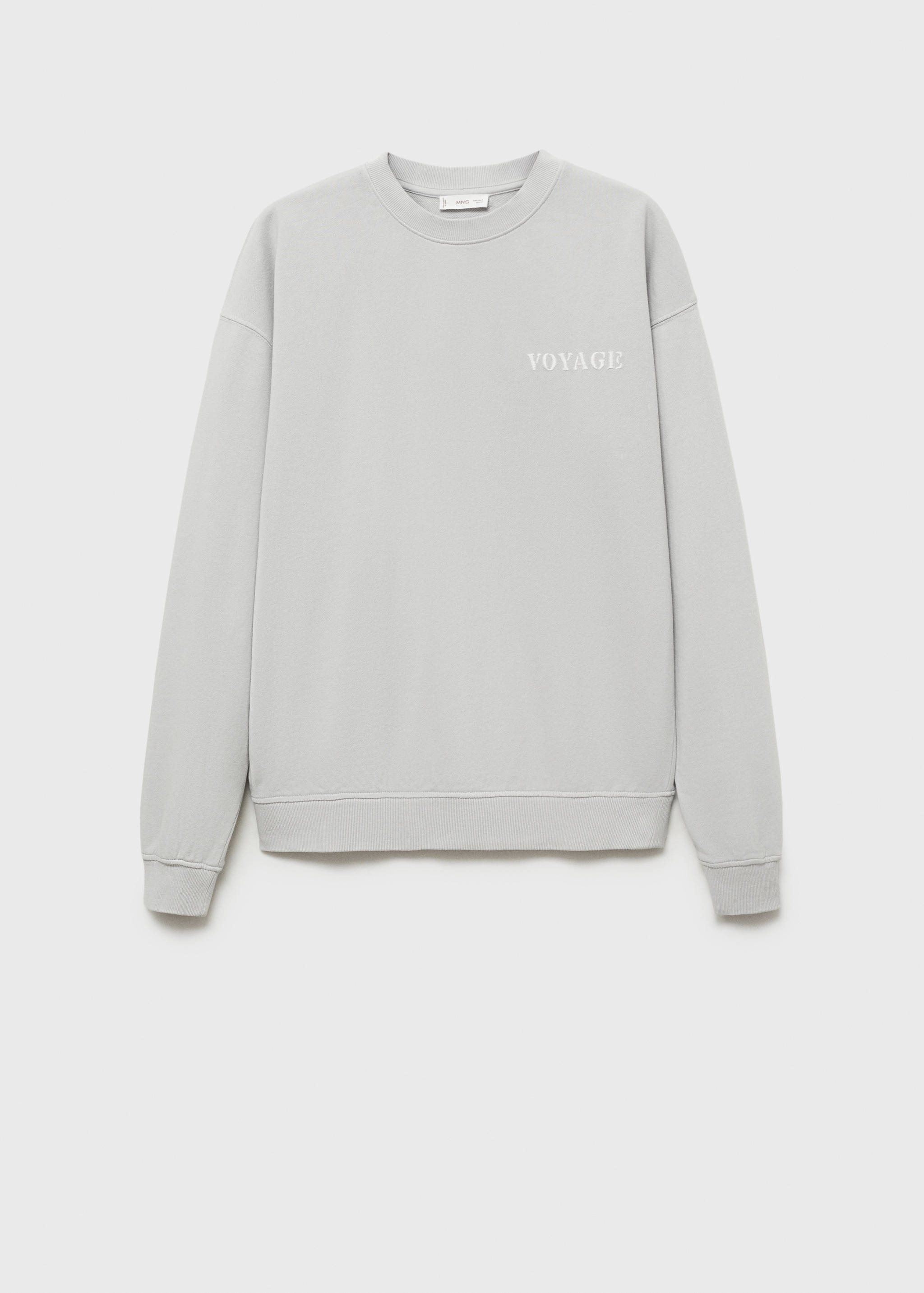 Baumwoll-Sweatshirt mit Aufschrift - Artikel ohne Model