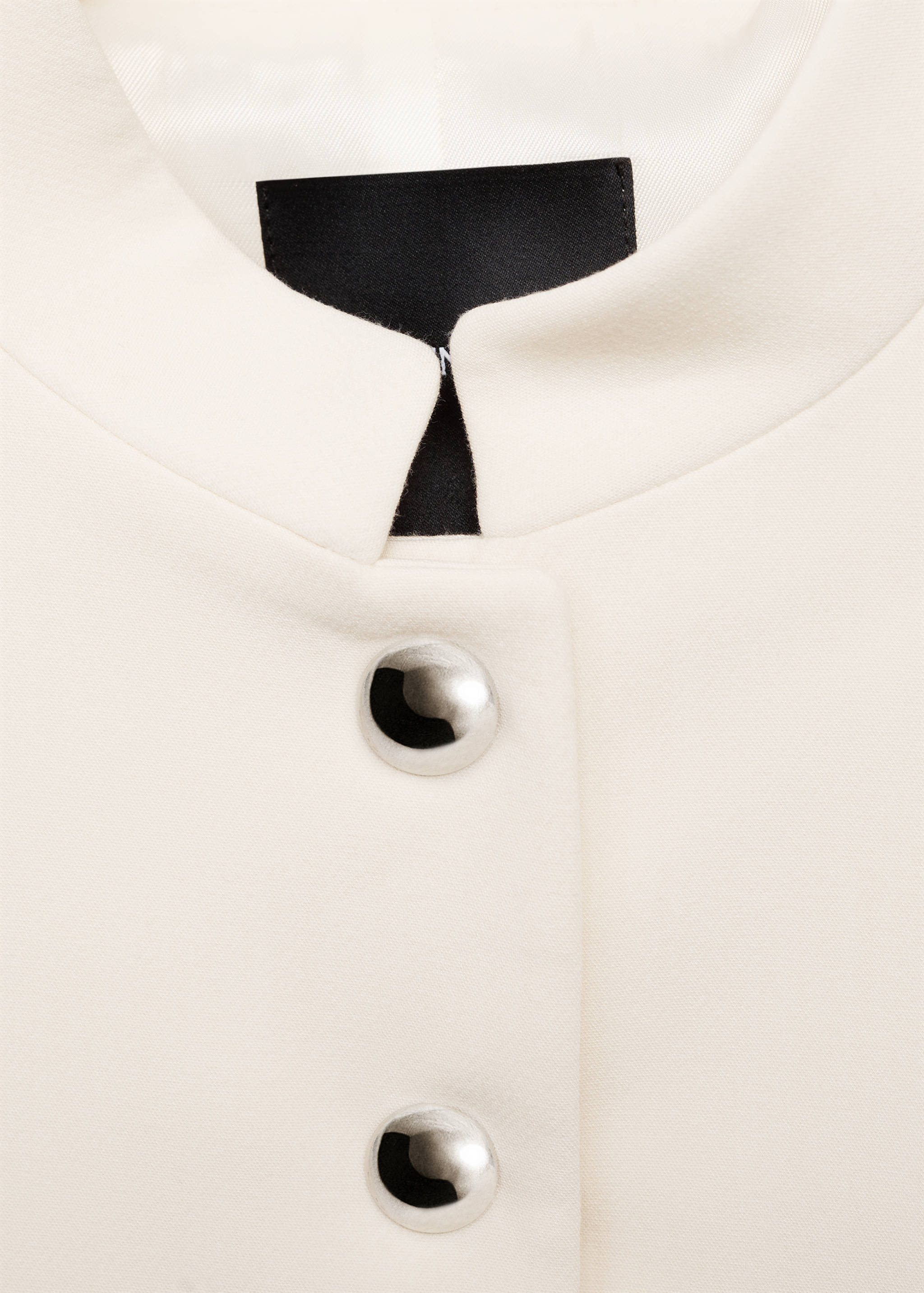 Strip-neck cropped jacket - Details of the article 8