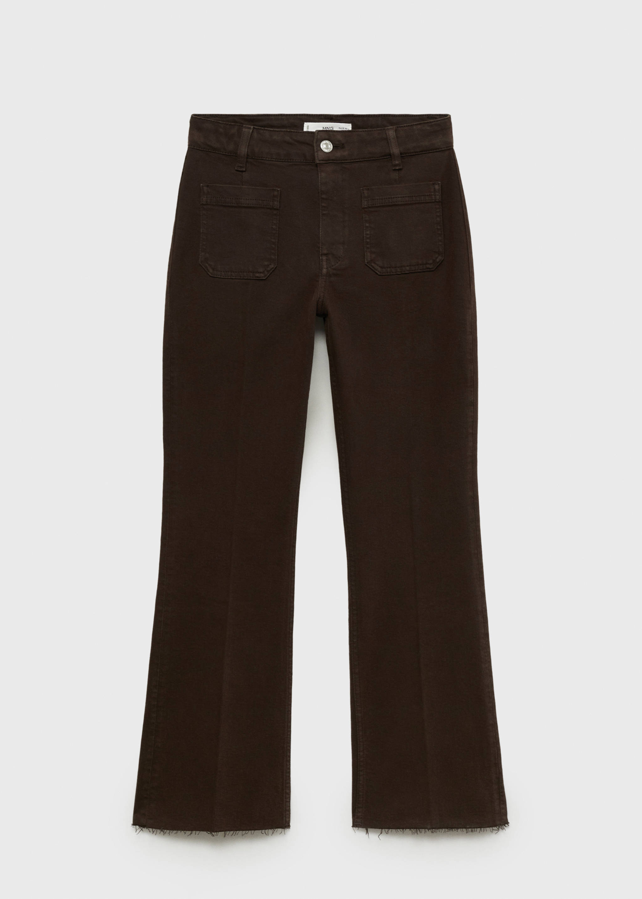 Flared cropped jeans with pockets - Article without model