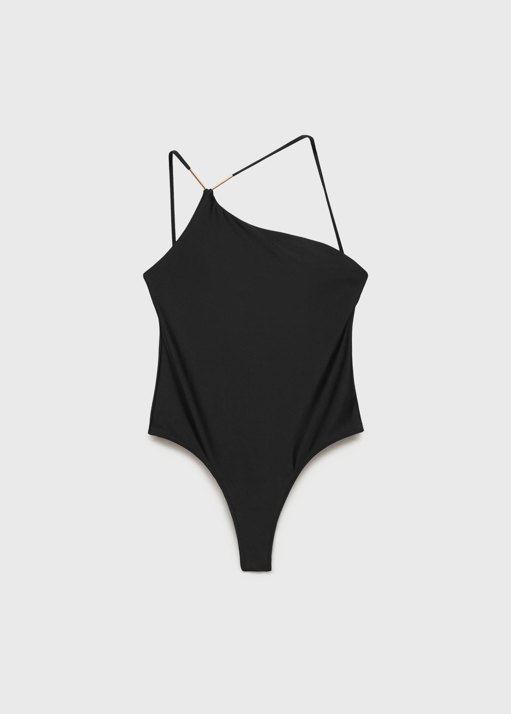 Asymmetrical swimsuit with metallic detail - Article without model
