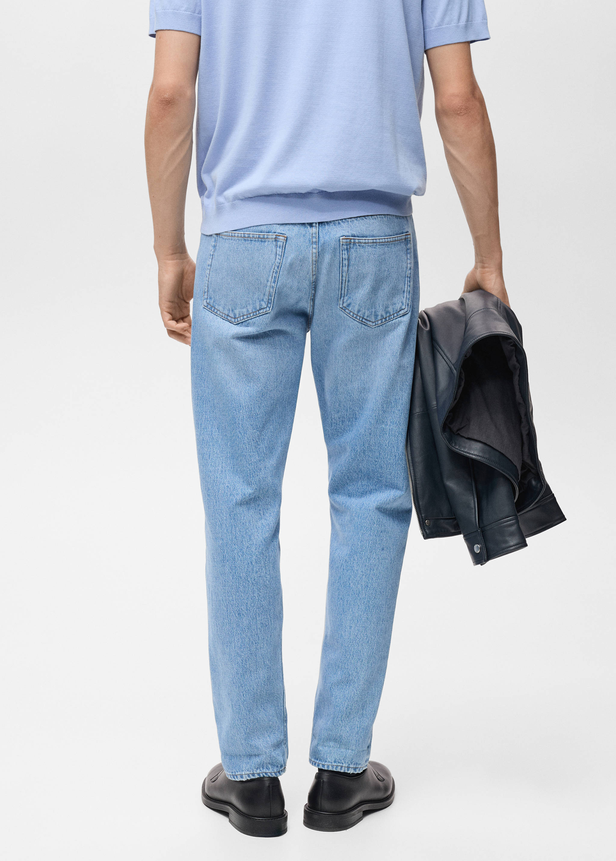 Tapered-fit selvedge jeans - Reverse of the article