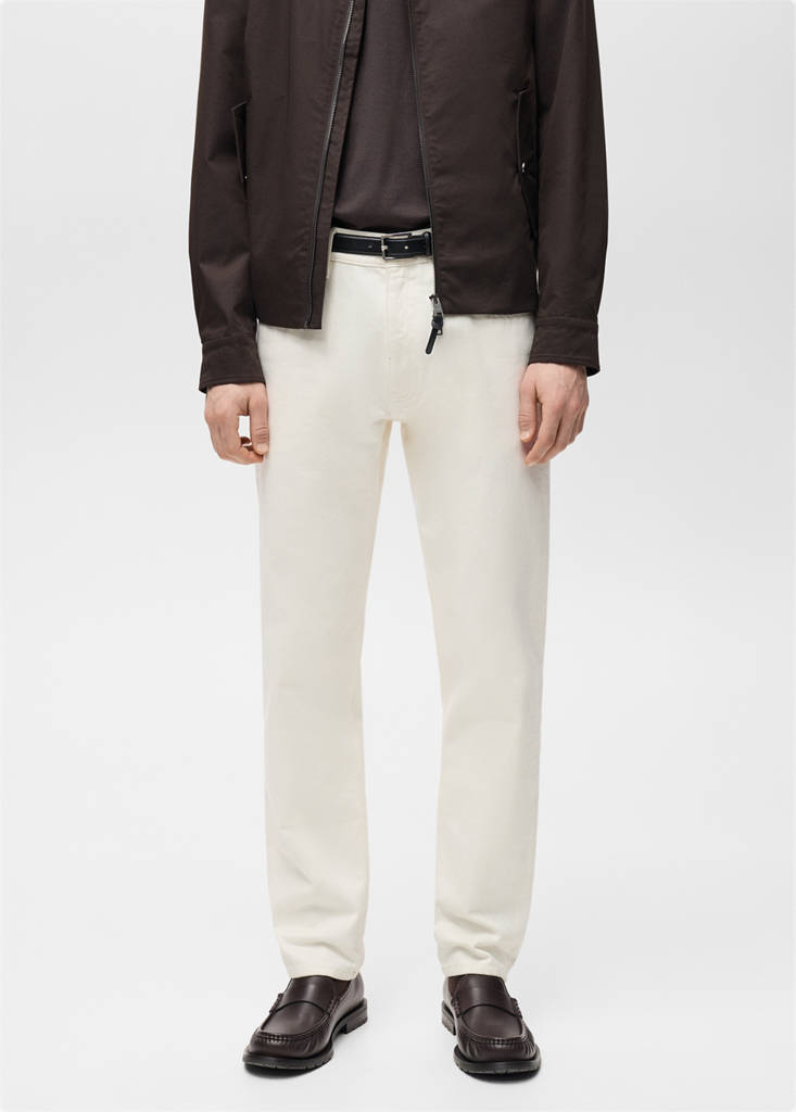 Tapered-fit selvedge jeans — Off White