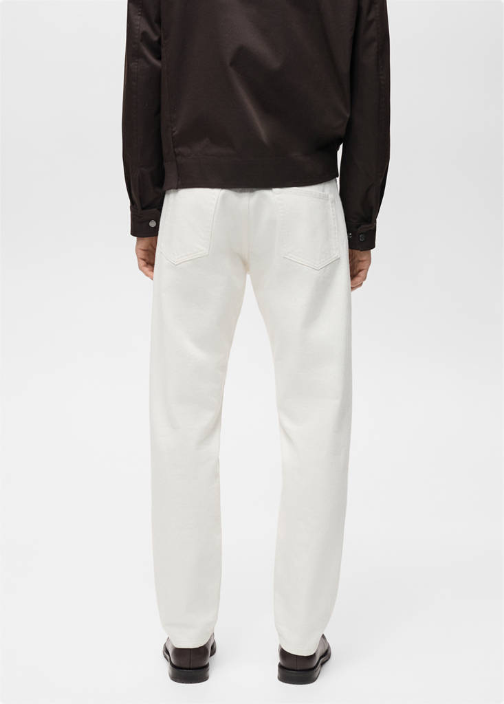 Tapered-fit selvedge jeans — Off White