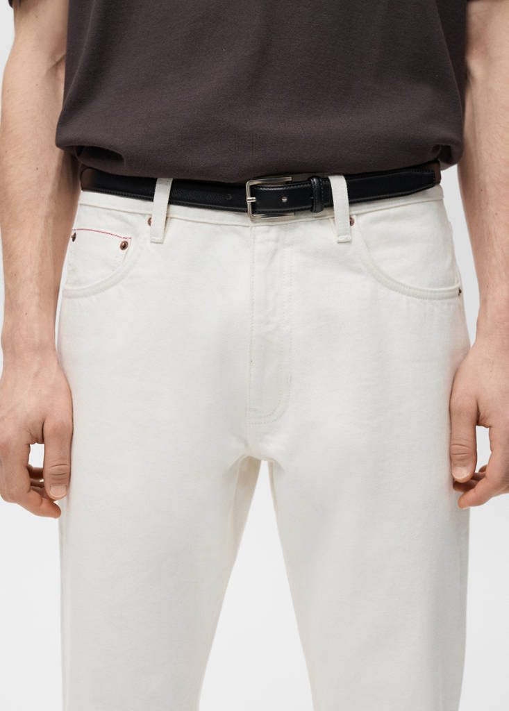 Tapered-fit selvedge jeans — Off White