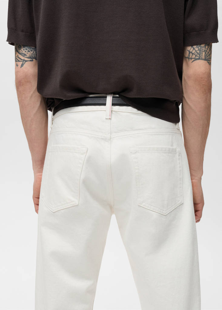 Tapered-fit selvedge jeans — Off White