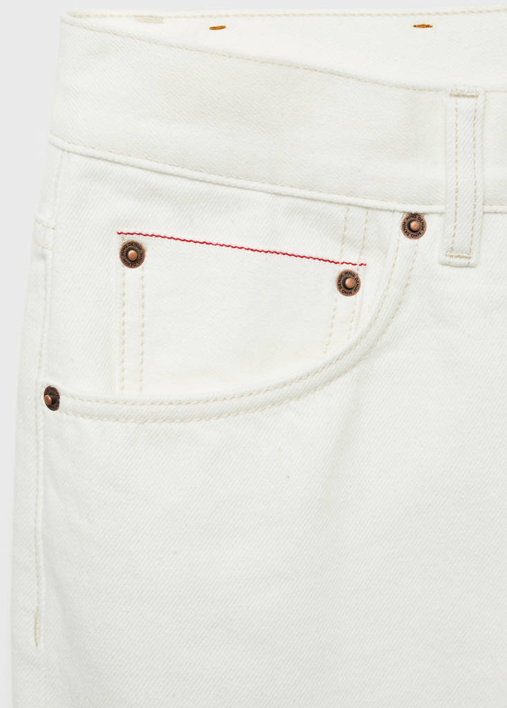 Tapered-fit selvedge jeans — Off White