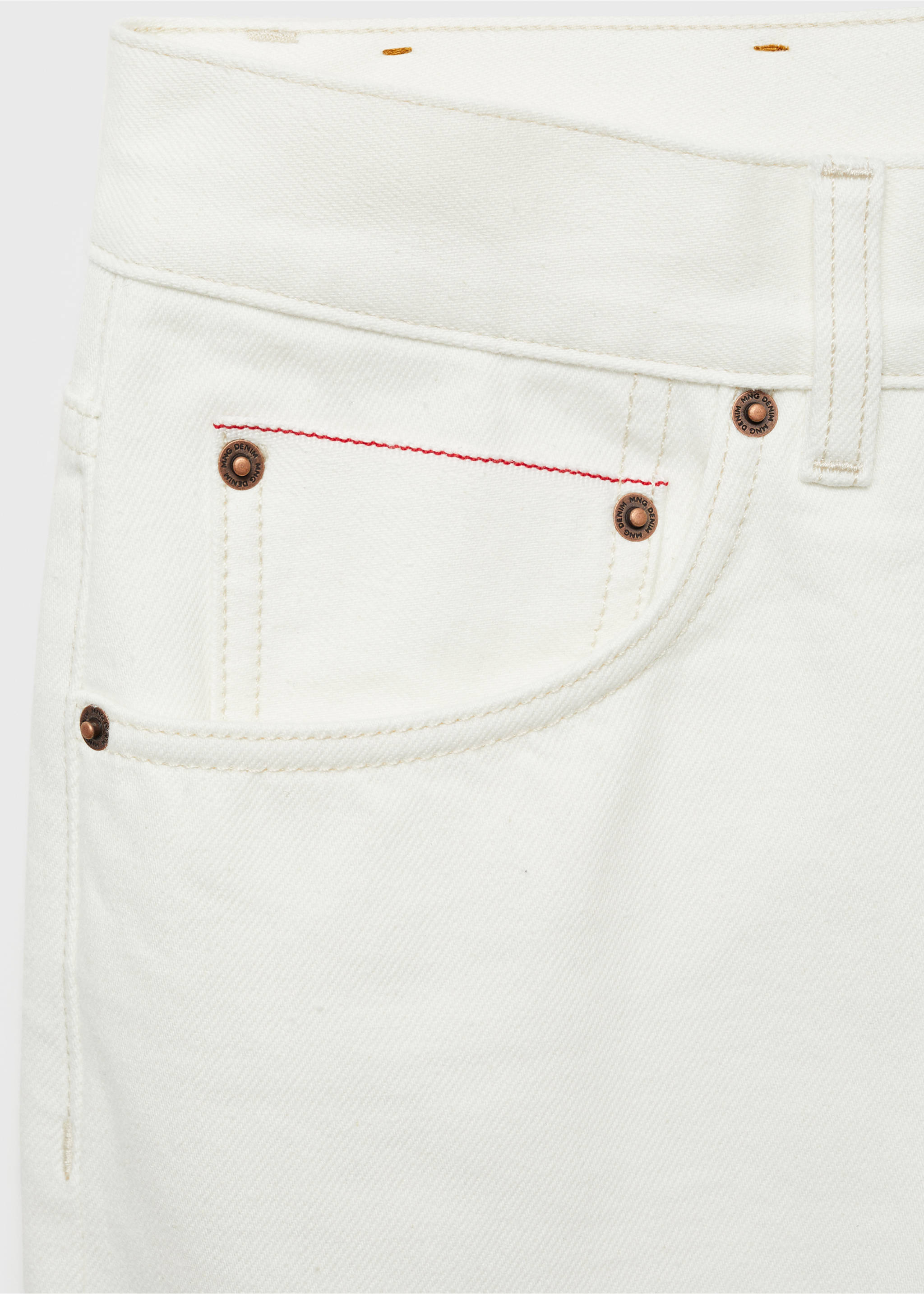 Tapered-fit selvedge jeans - Details of the article 8, Off White. Ref: 87034396-00.