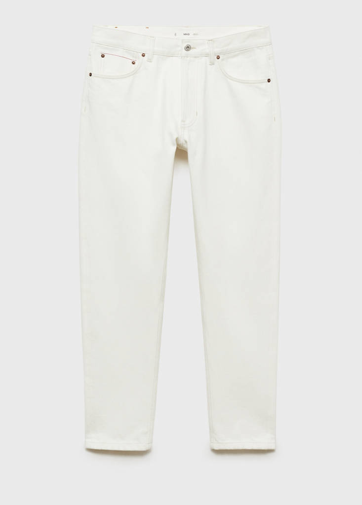 Tapered-fit selvedge jeans — Off White