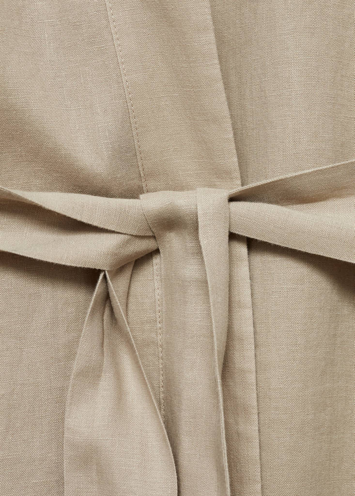 Linen home robe — Sand