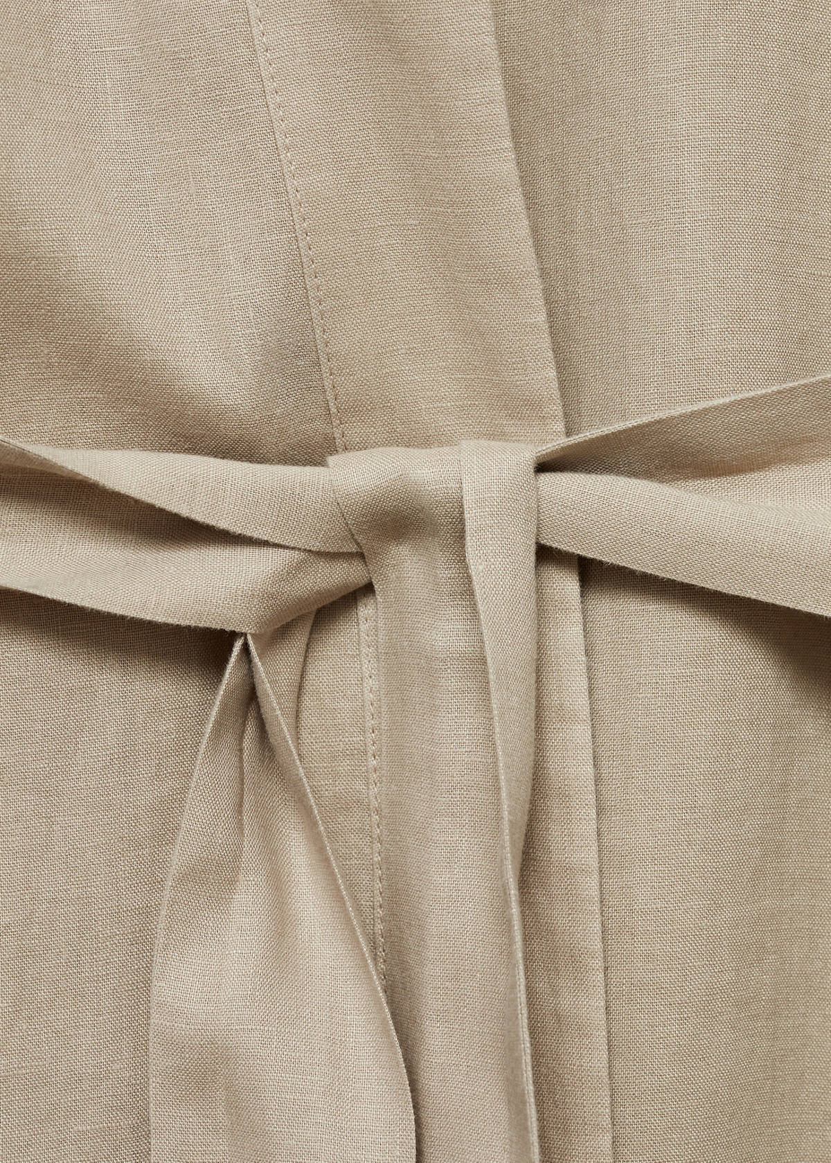Linen home robe — Sand