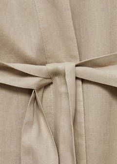 Linen home robe — Sand 6