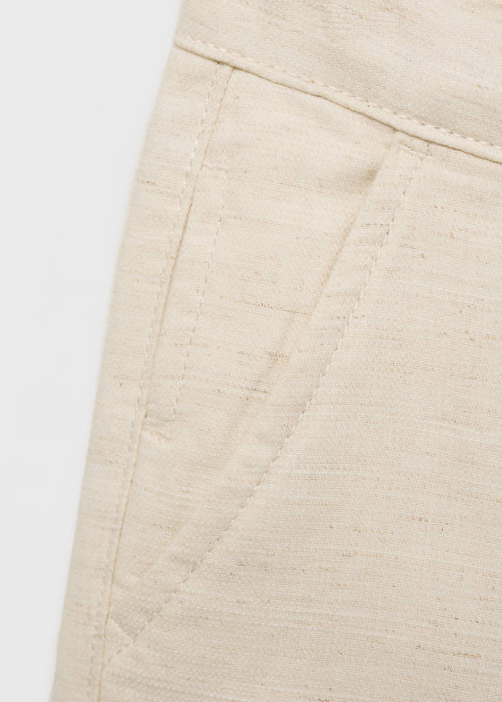 Linen chino Bermuda shorts — Sand