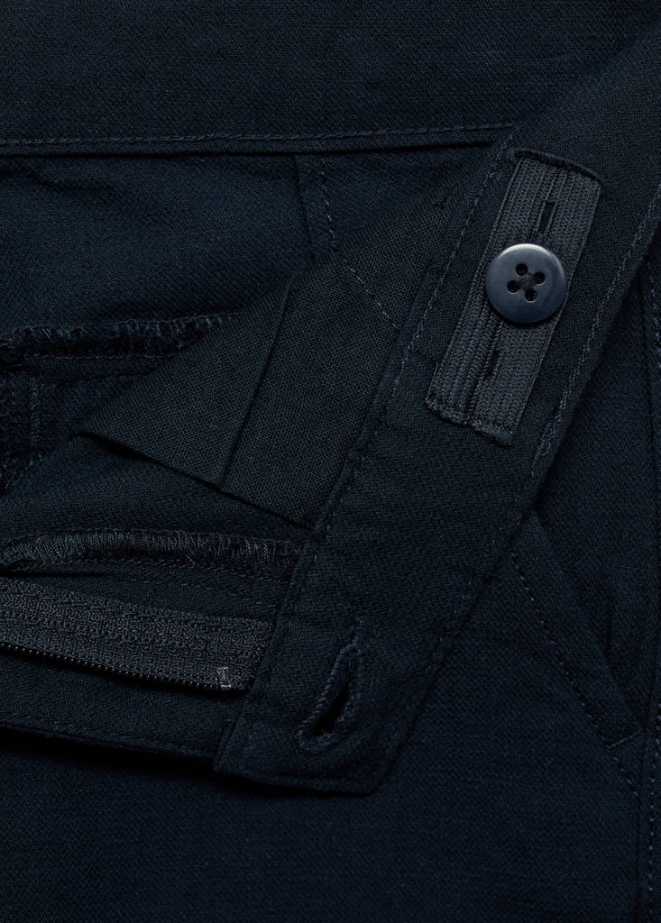 Linen chino Bermuda shorts — Dark Navy