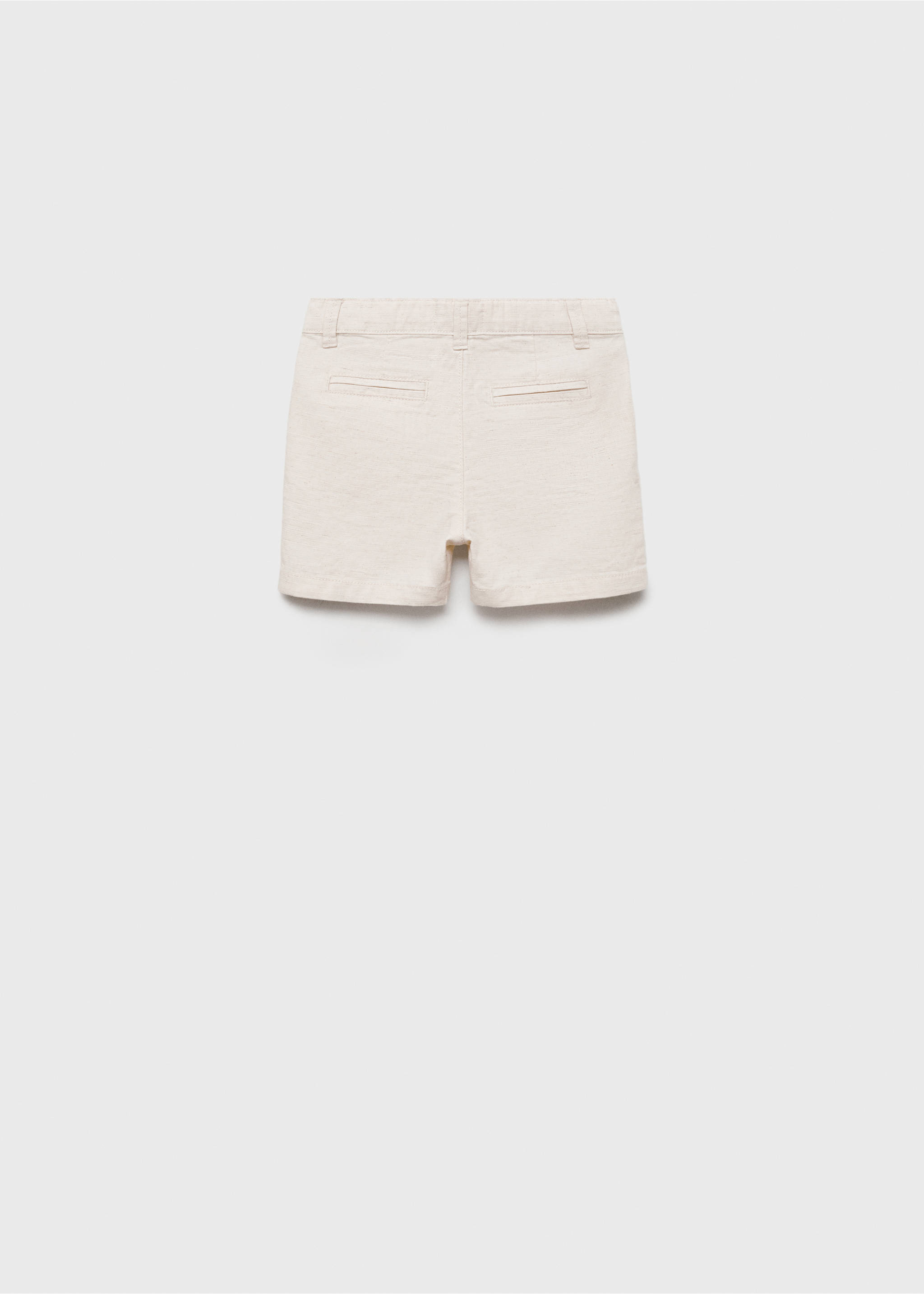 Linen-cotton blend Bermuda short - Reverse of the article, Sand. Ref: 87034405-00.