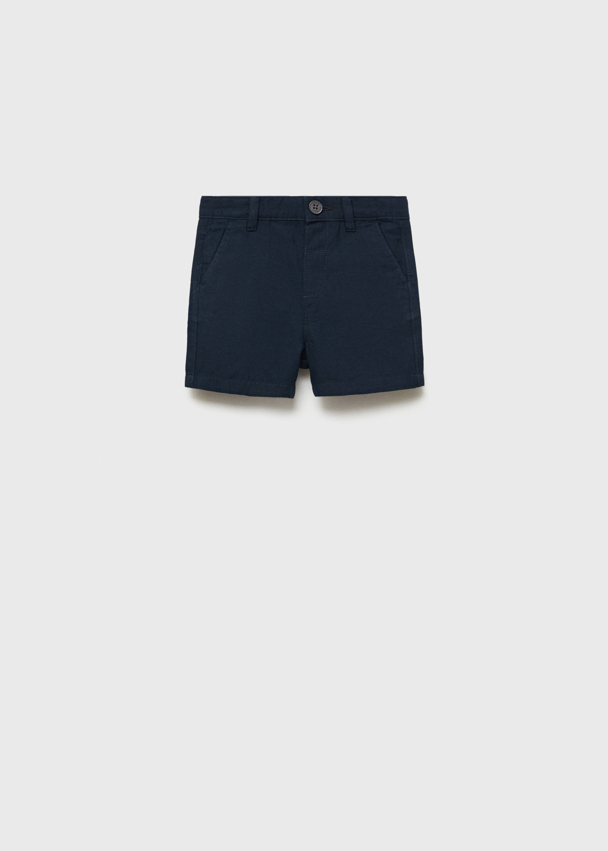 Linen-cotton blend Bermuda short - Article without model