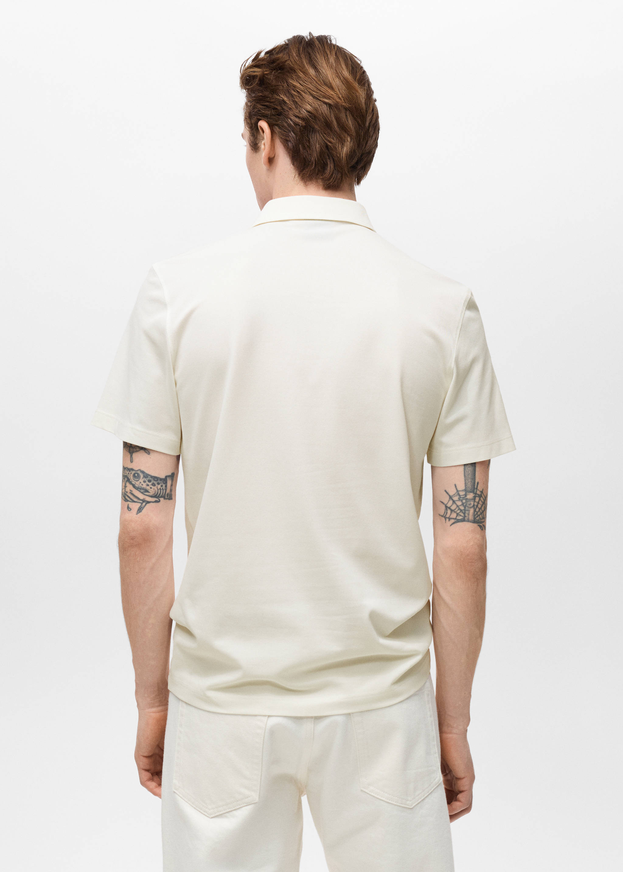 Polo slim-fit piqué de coton - Verso de l’article