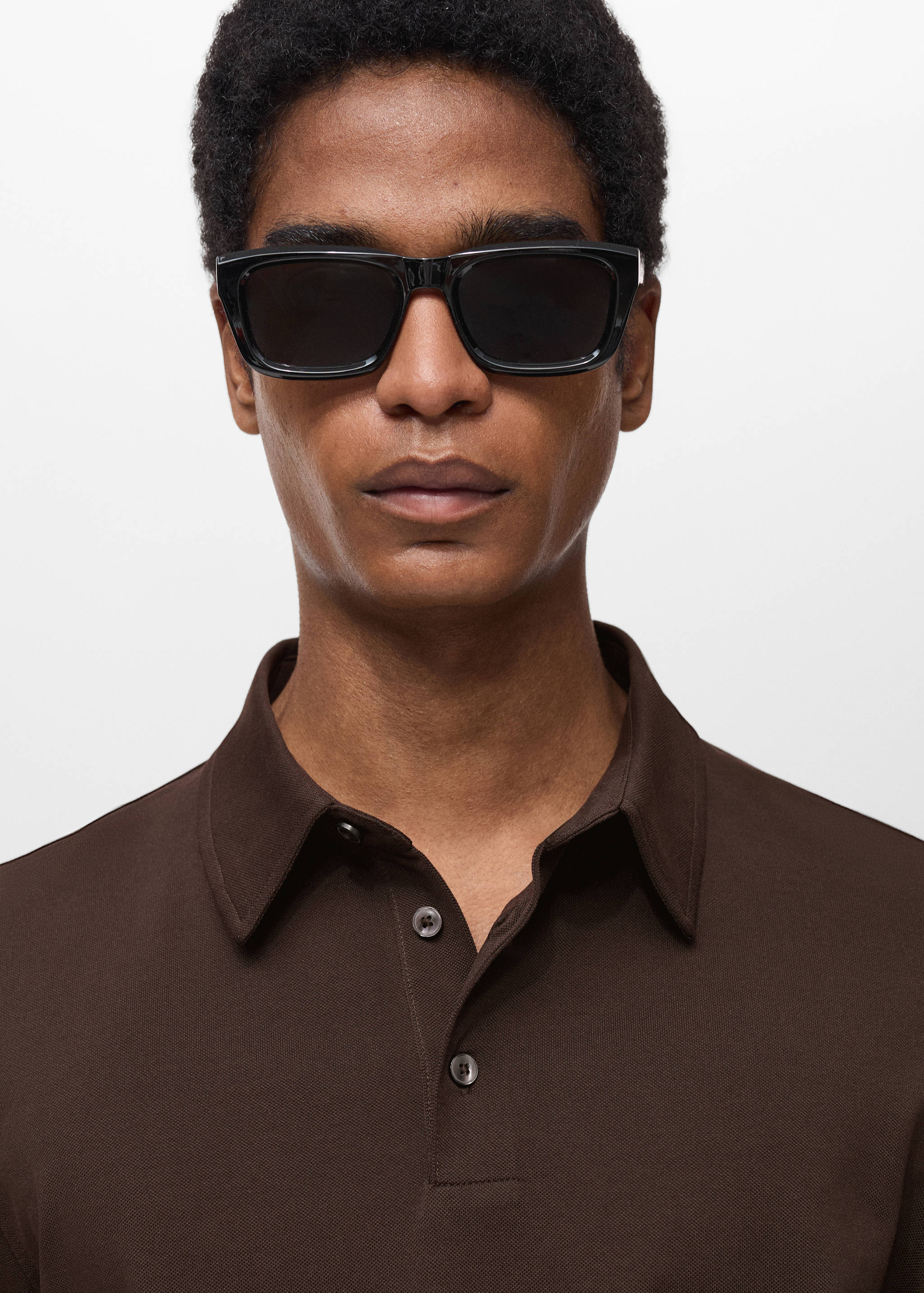 Slim-fit cotton-piqué polo shirt - Details of the article 1