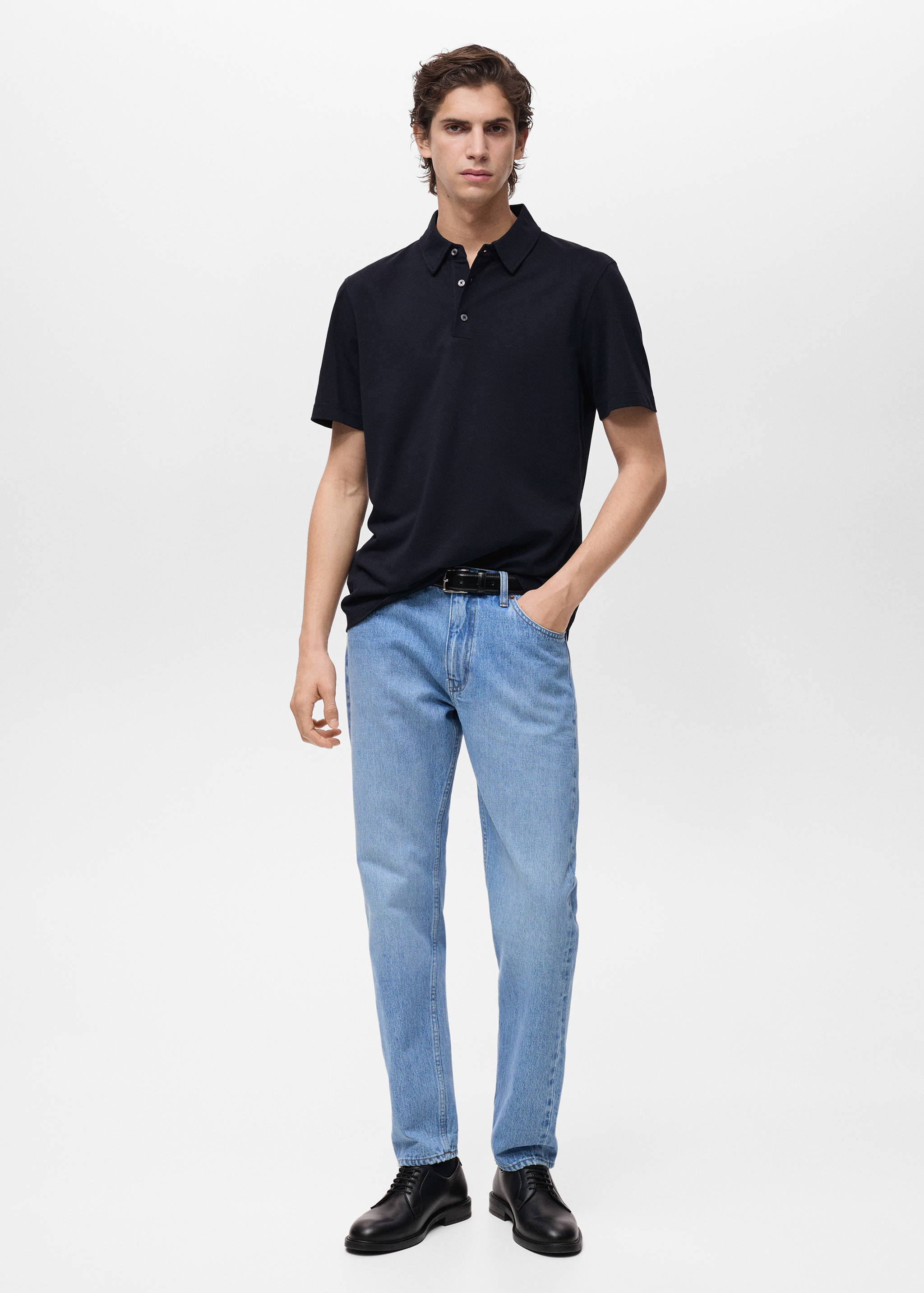 Polo slim-fit piqué de coton - Plan général