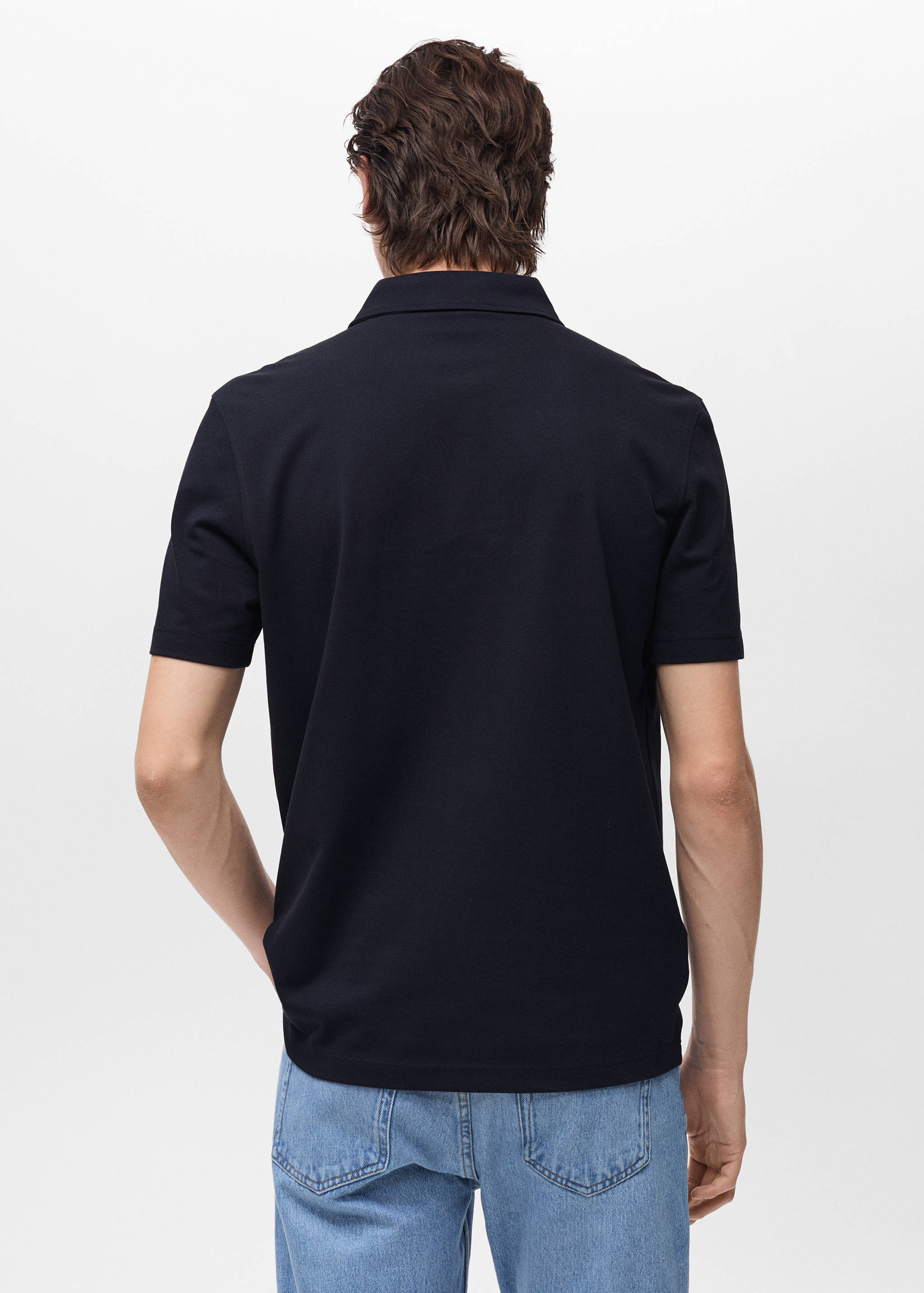 Polo slim-fit piqué de coton - Verso de l’article