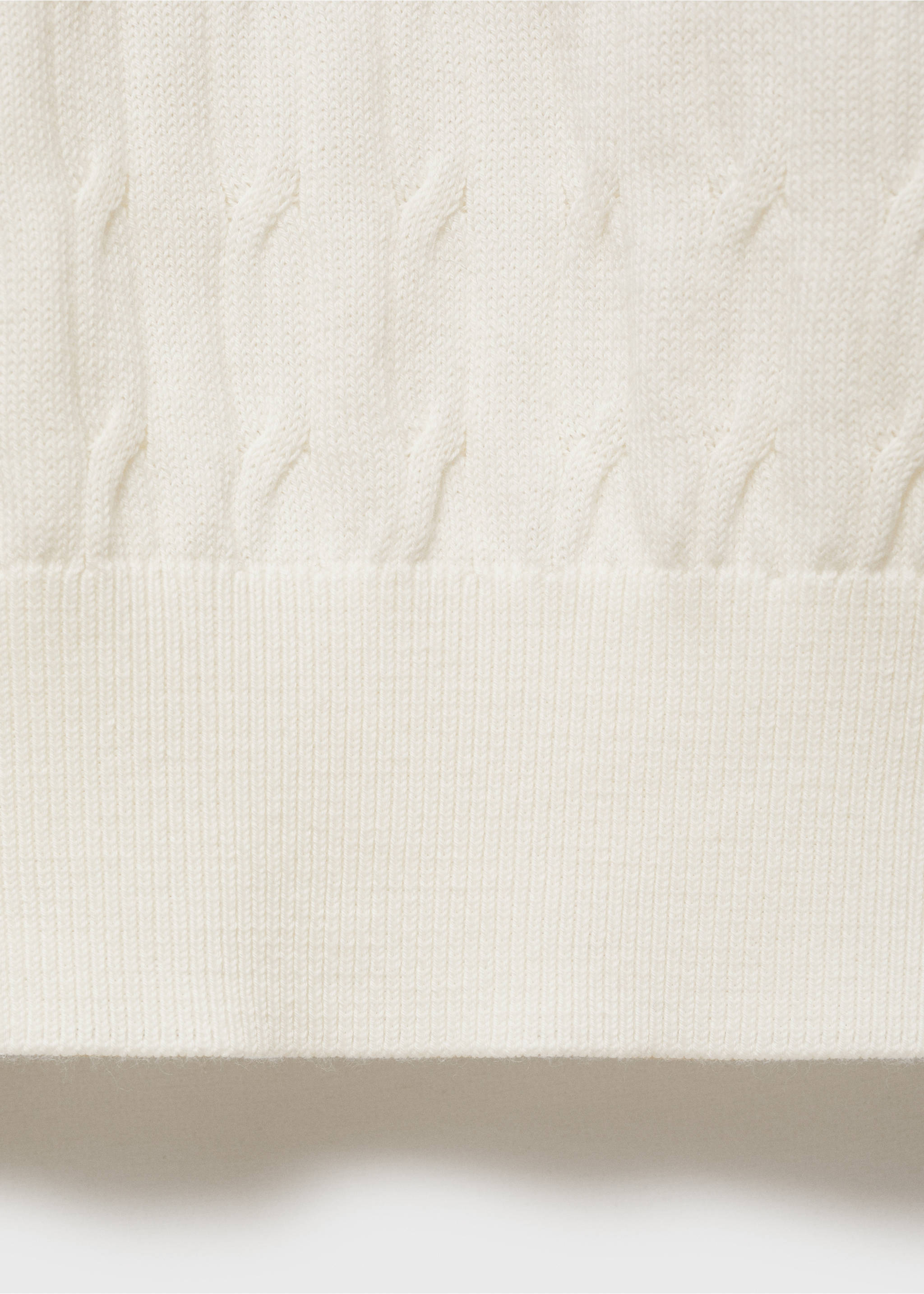 Polo maille torsadée 100 % coton - Détail de l'article 0, Blanc cassé. Ref: 87034411-00.