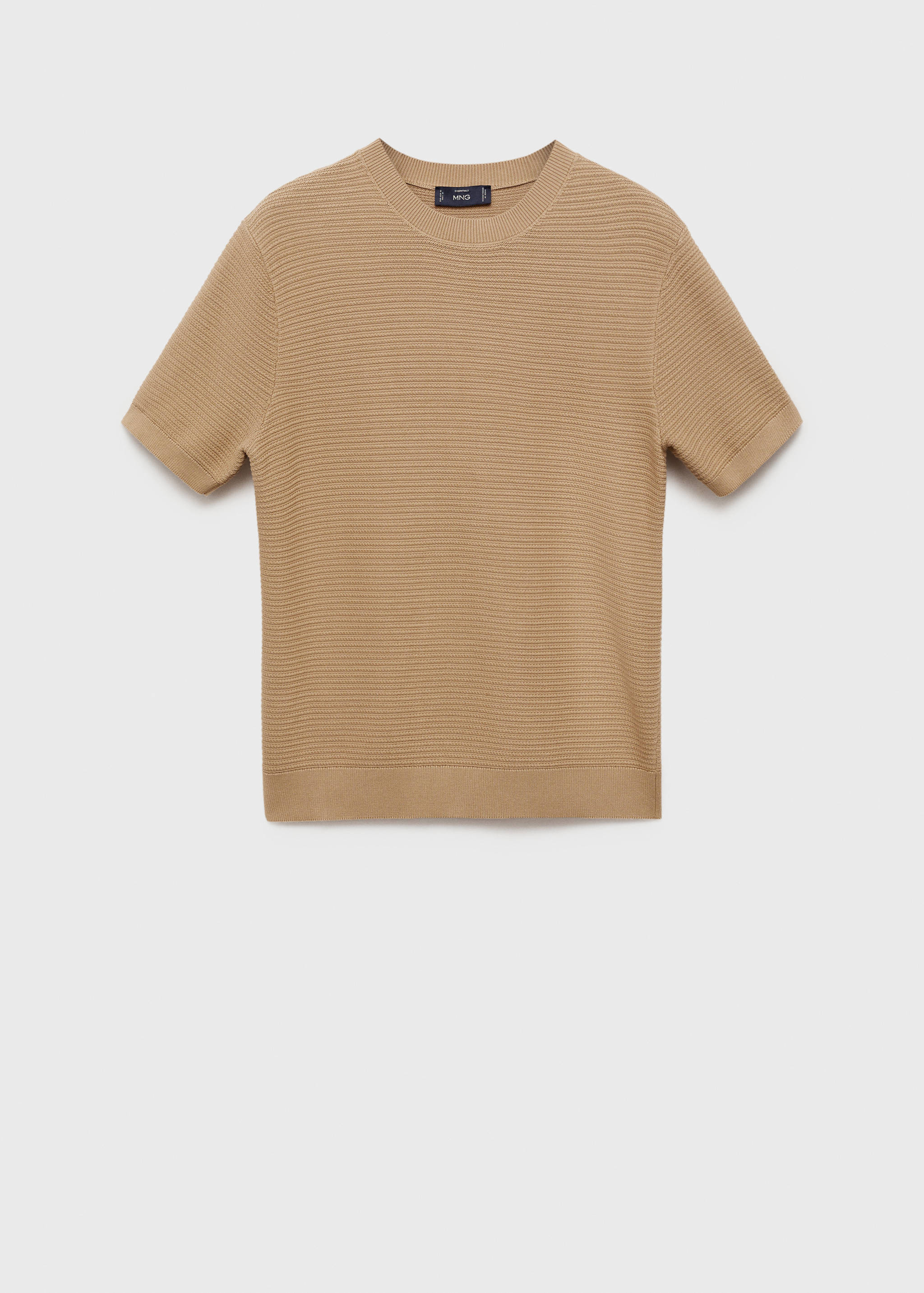 Structure thin knitwear t-shirt - Article without model