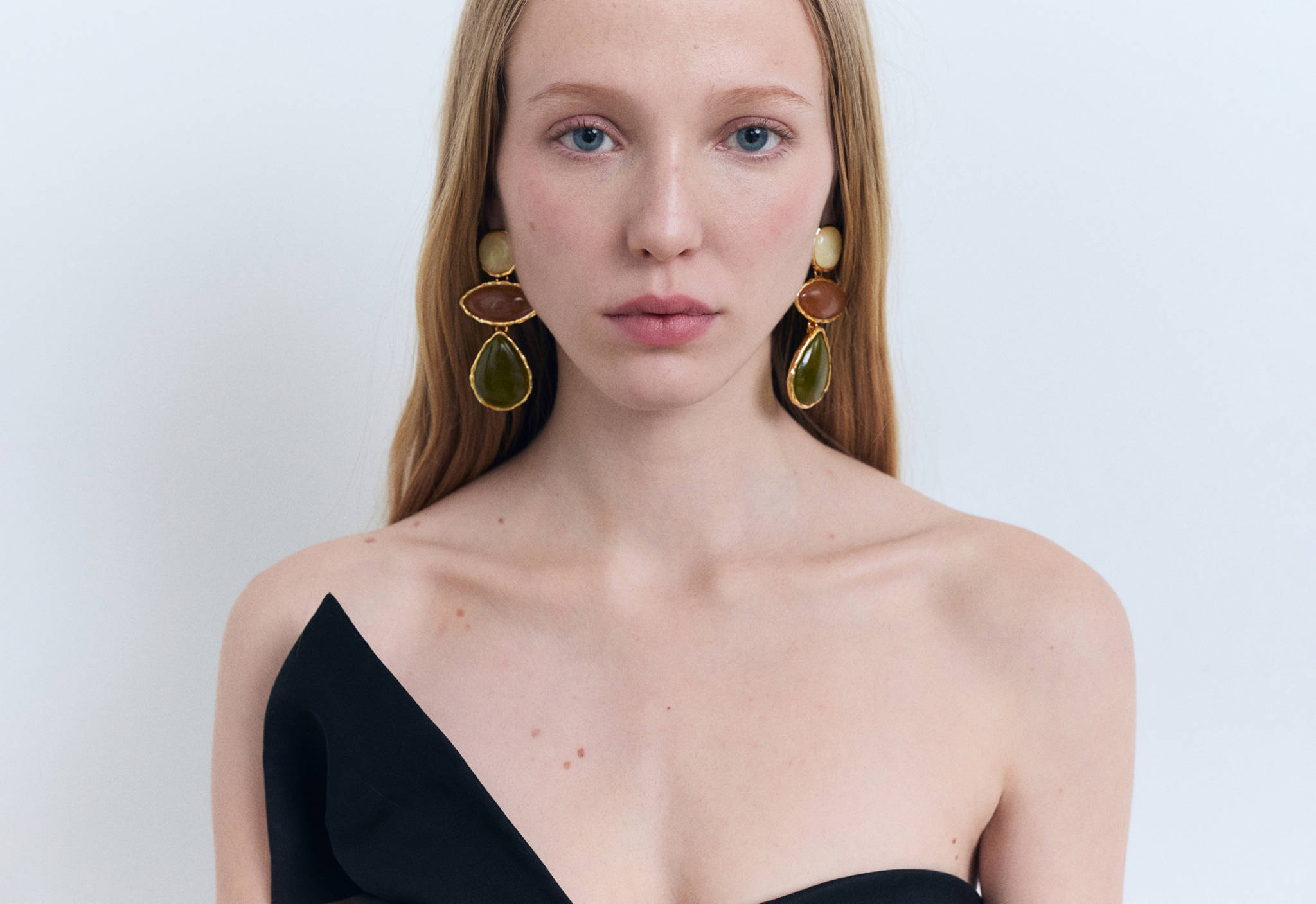 Beaded drop earrings - Panoramic plane