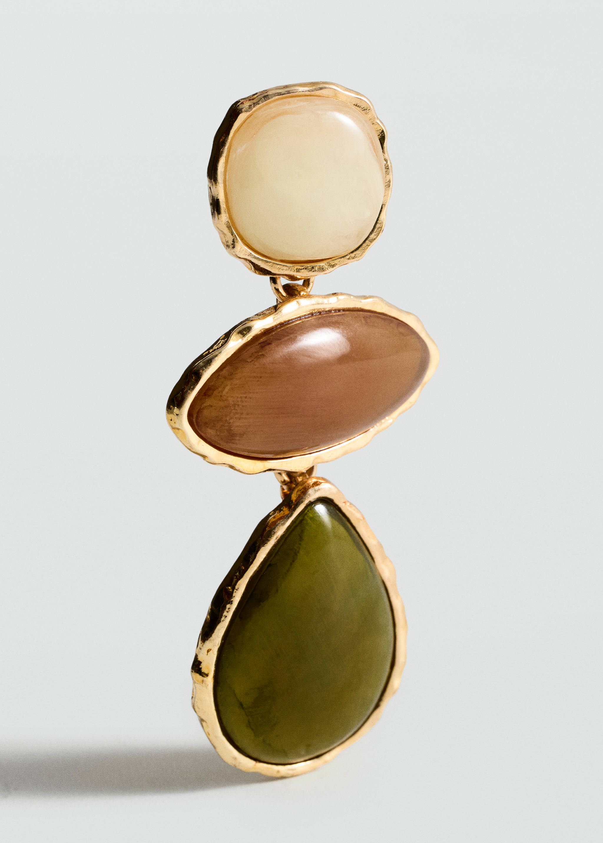 Beaded drop earrings - Medium plane