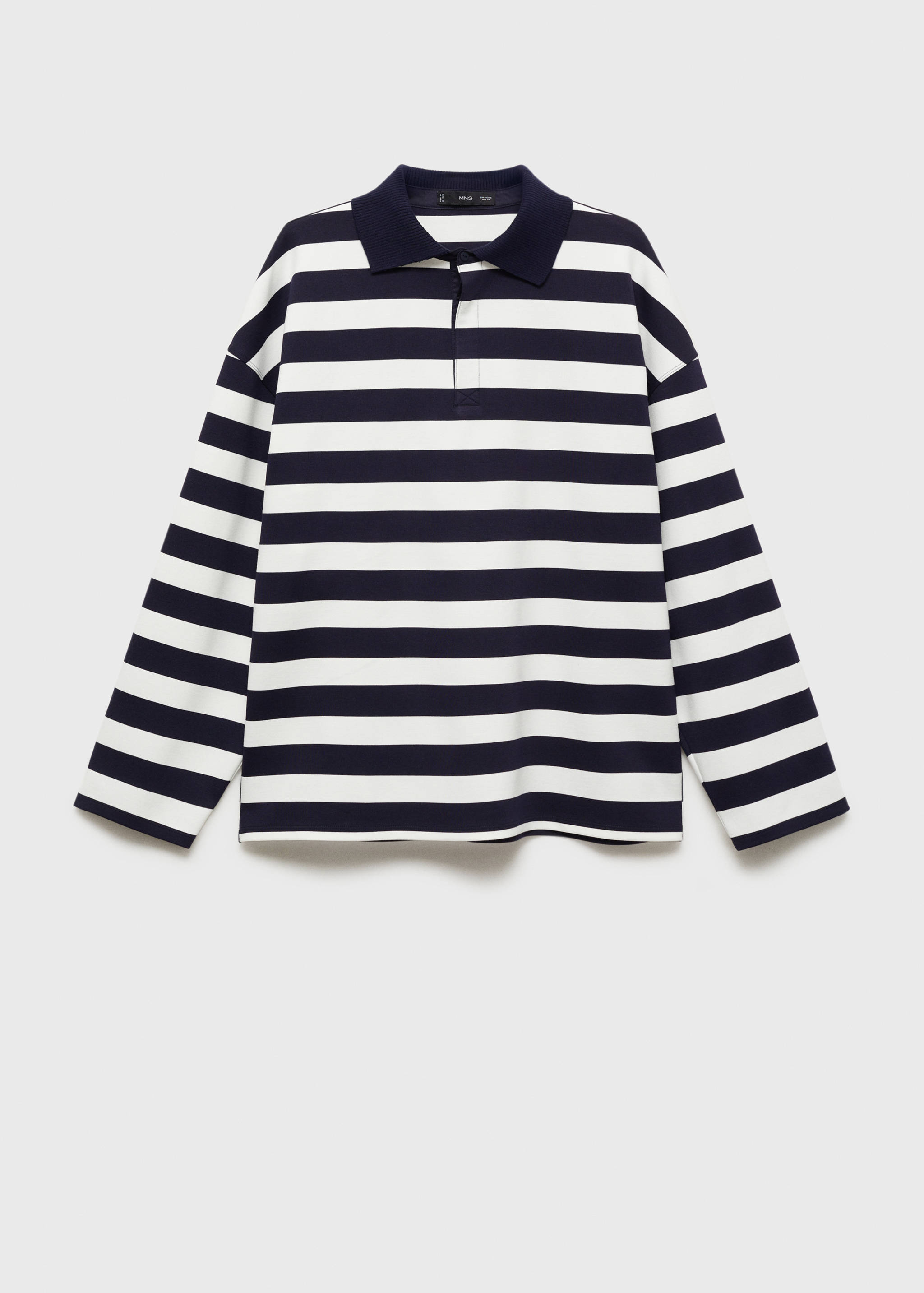 Striped polo-neck sweatshirt - Article without model