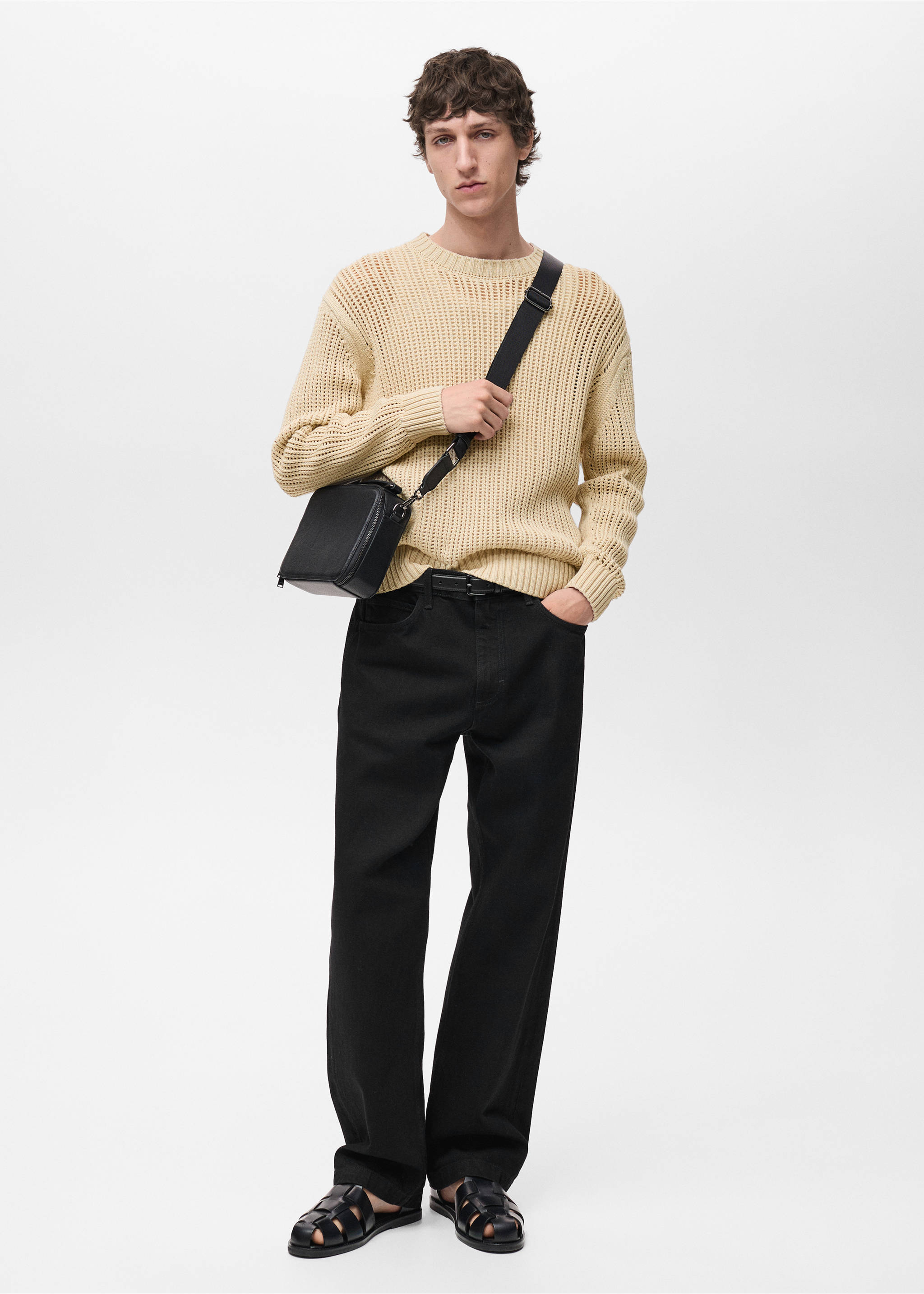 Джинсы loose fit - Общий план, Черный деним. Ref: 87034418-00.