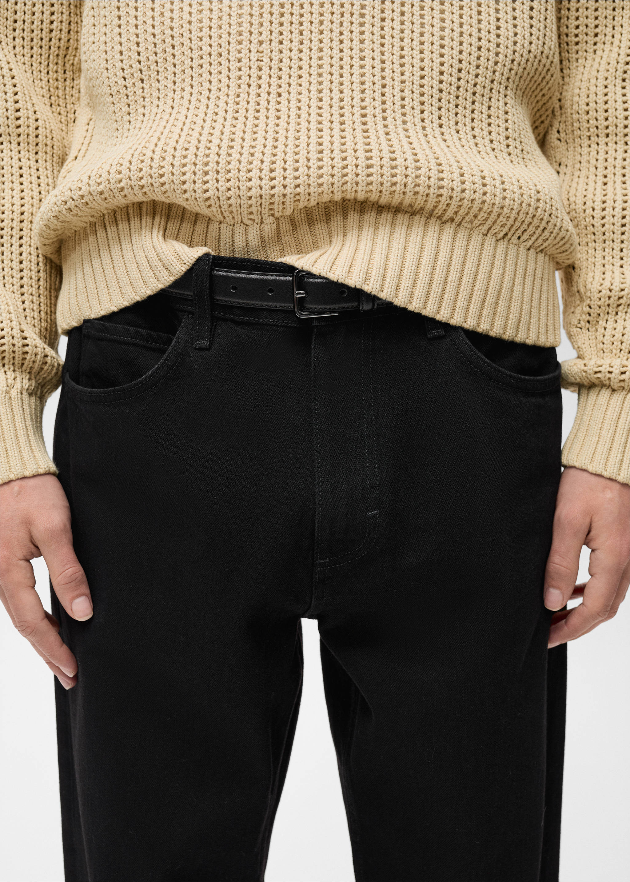 Джинсы loose fit - Деталь изделия 1, Черный деним. Ref: 87034418-00.
