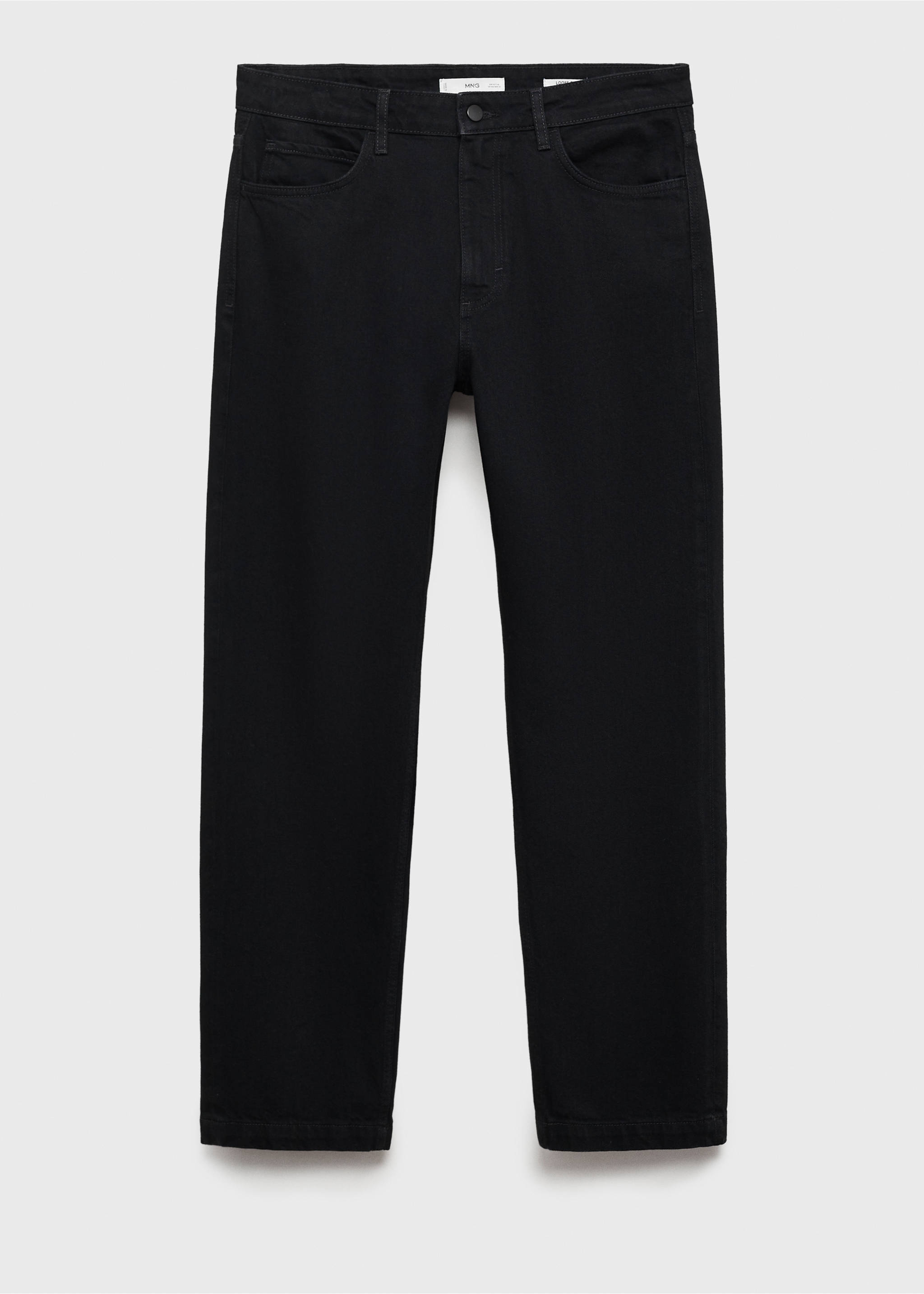 Loose-fit jeans - Article without model, Black denim. Ref: 87034418-00.