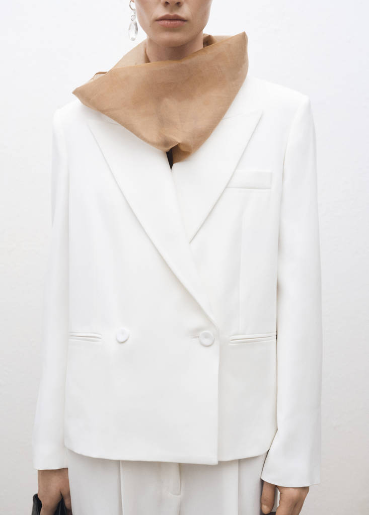 Oversized double-breasted suit blazer