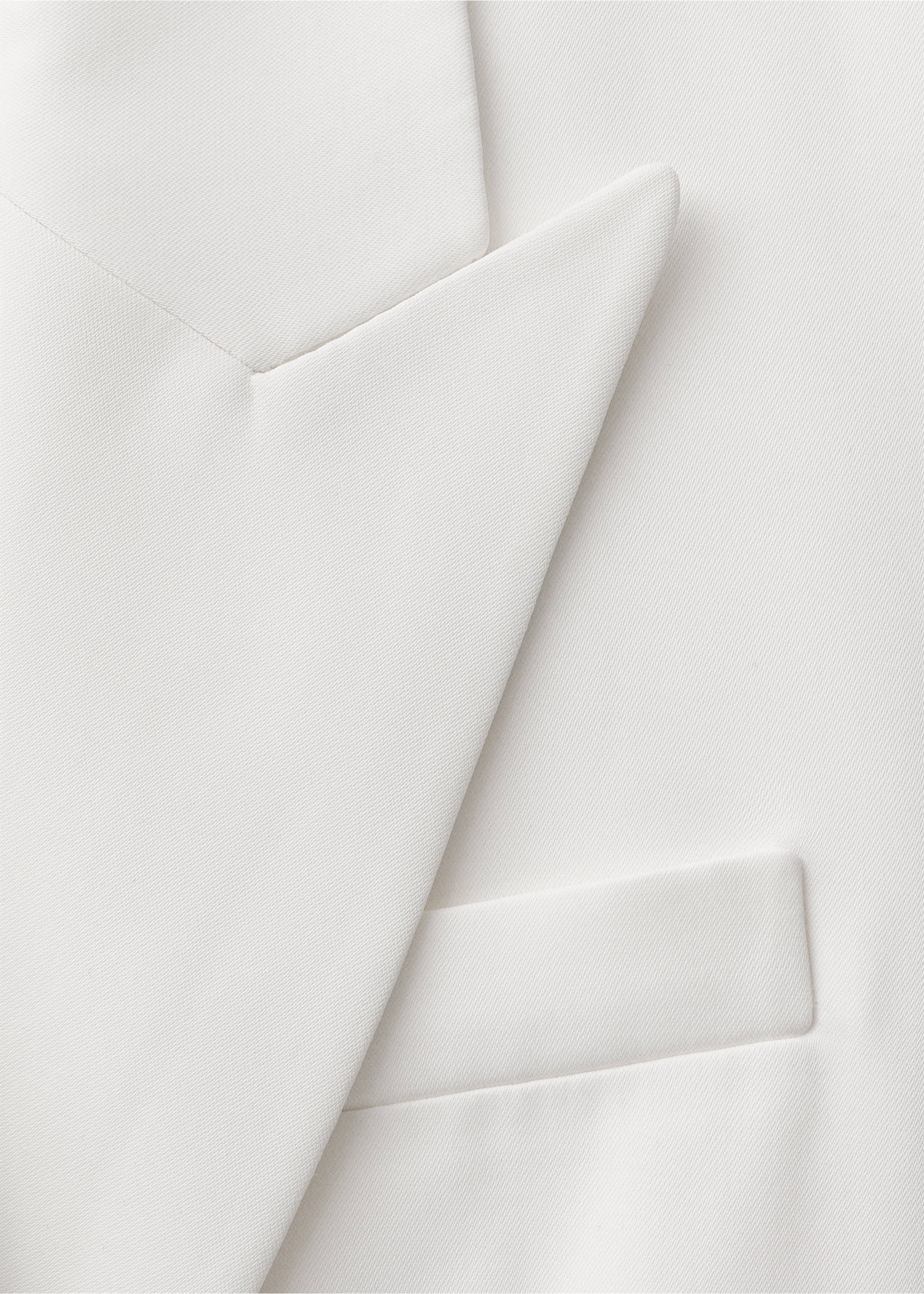 Oversized double-breasted suit jacket - Details of the article 0, White. Ref: 87034421-00.