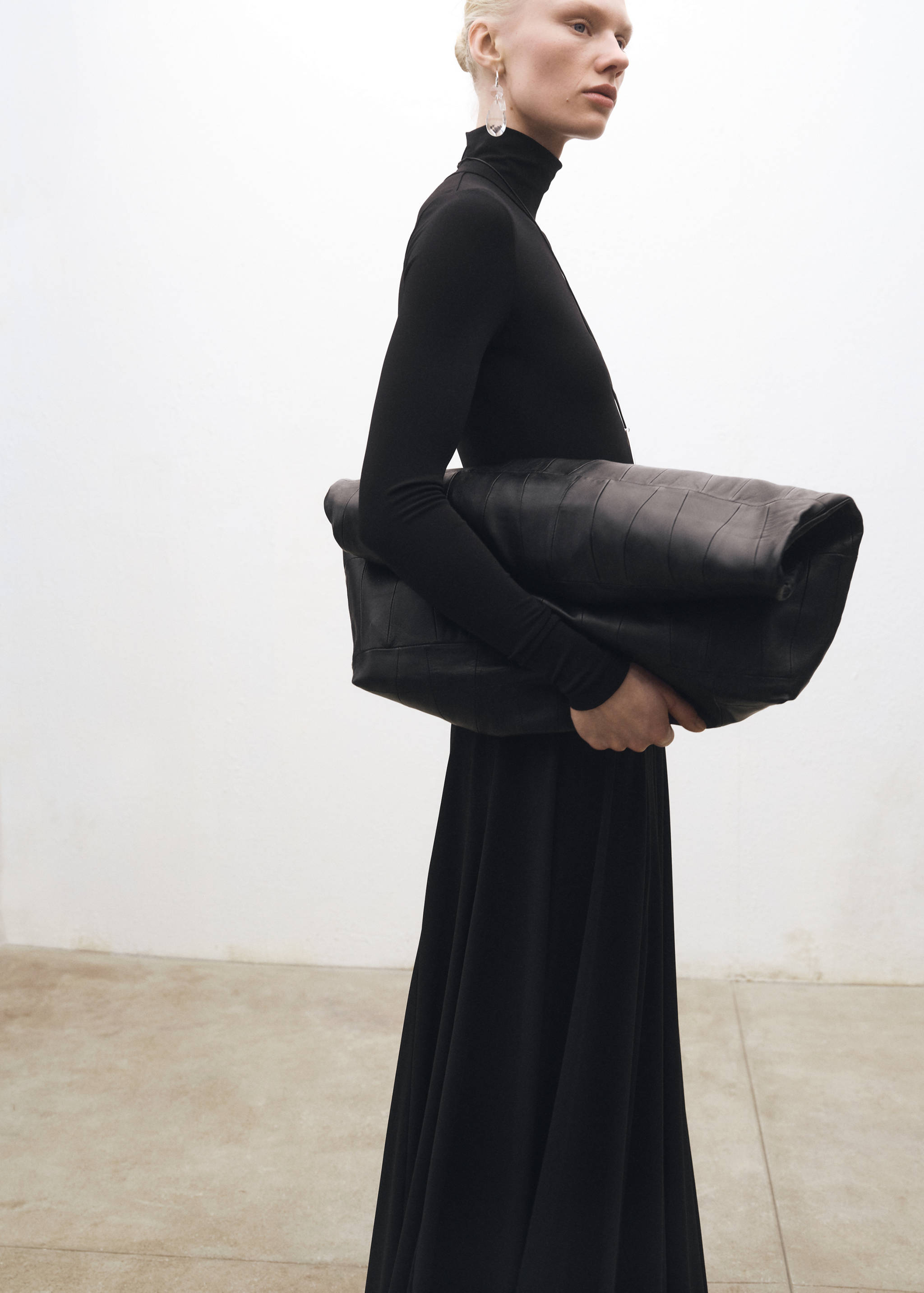 Patchwork leather shopper bag - General plane