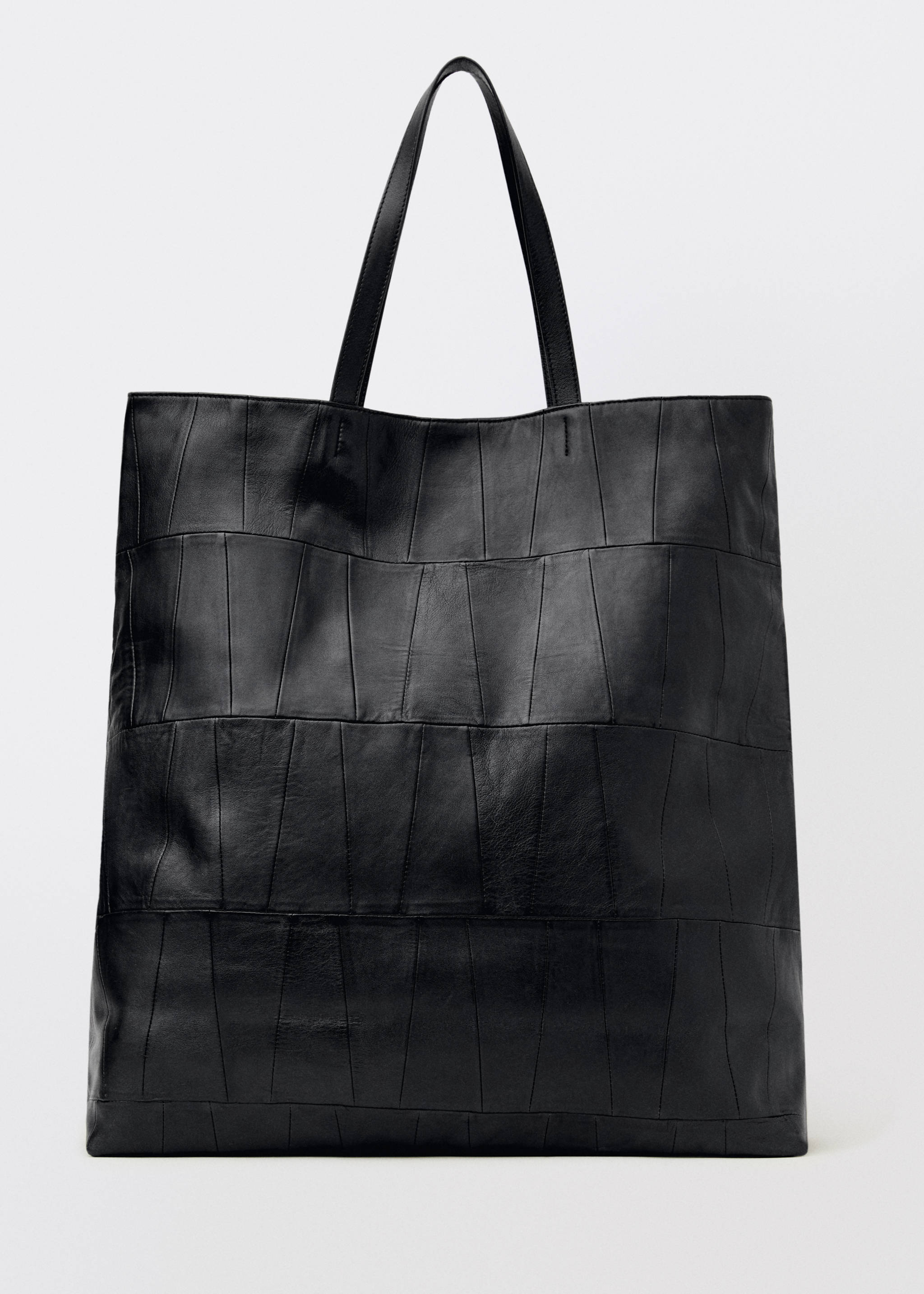 Patchwork leather shopper bag - Article without model
