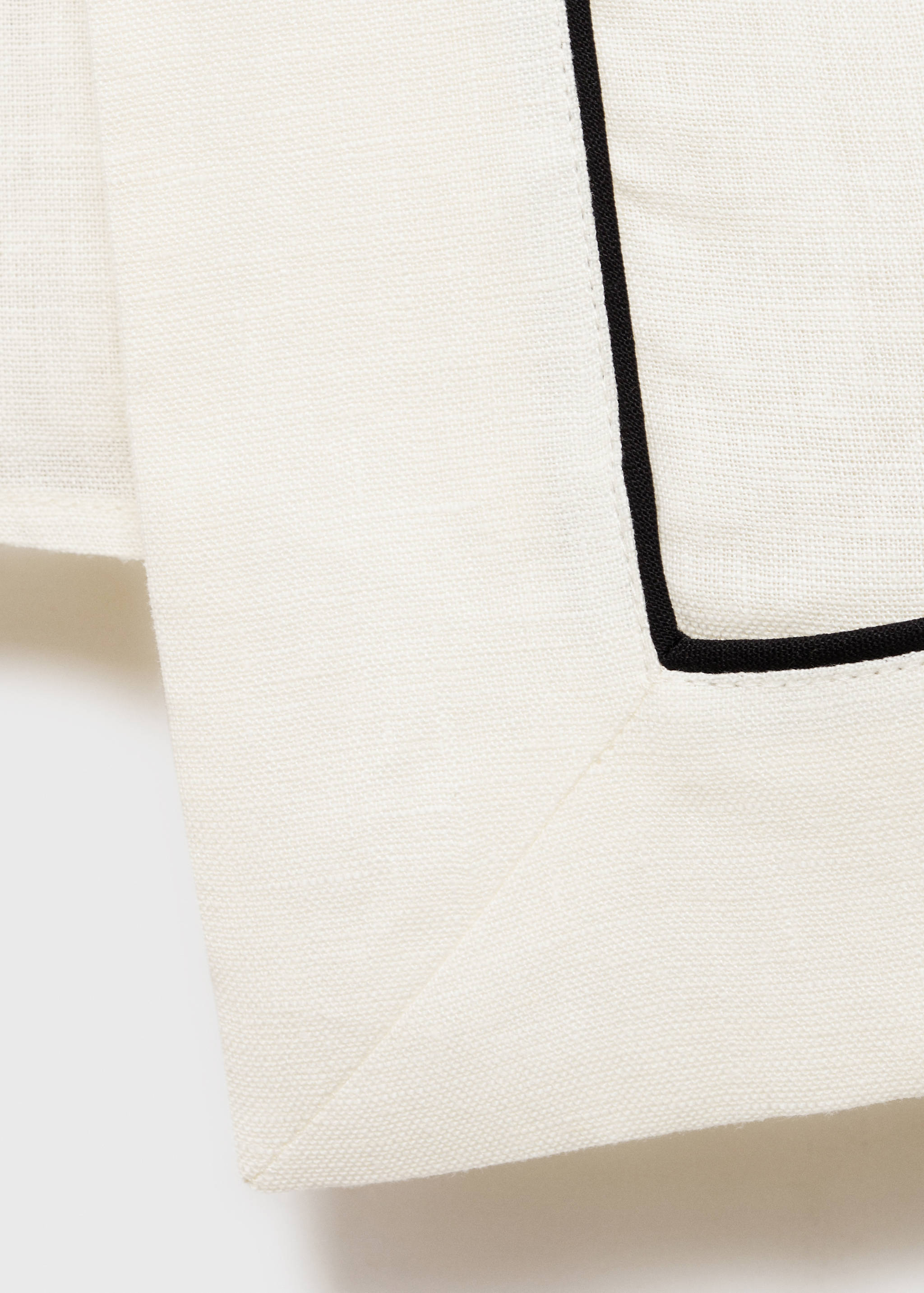 Contrasting-stripe linen blouse - Details of the article 8