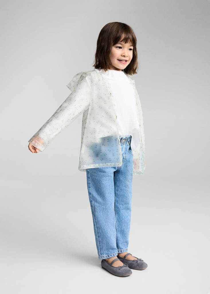 Transparent waterproof jacket — White