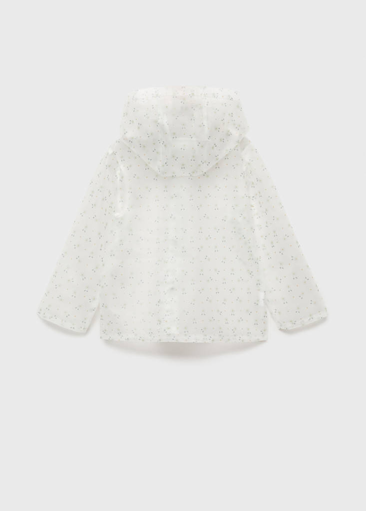 Transparent waterproof jacket — White
