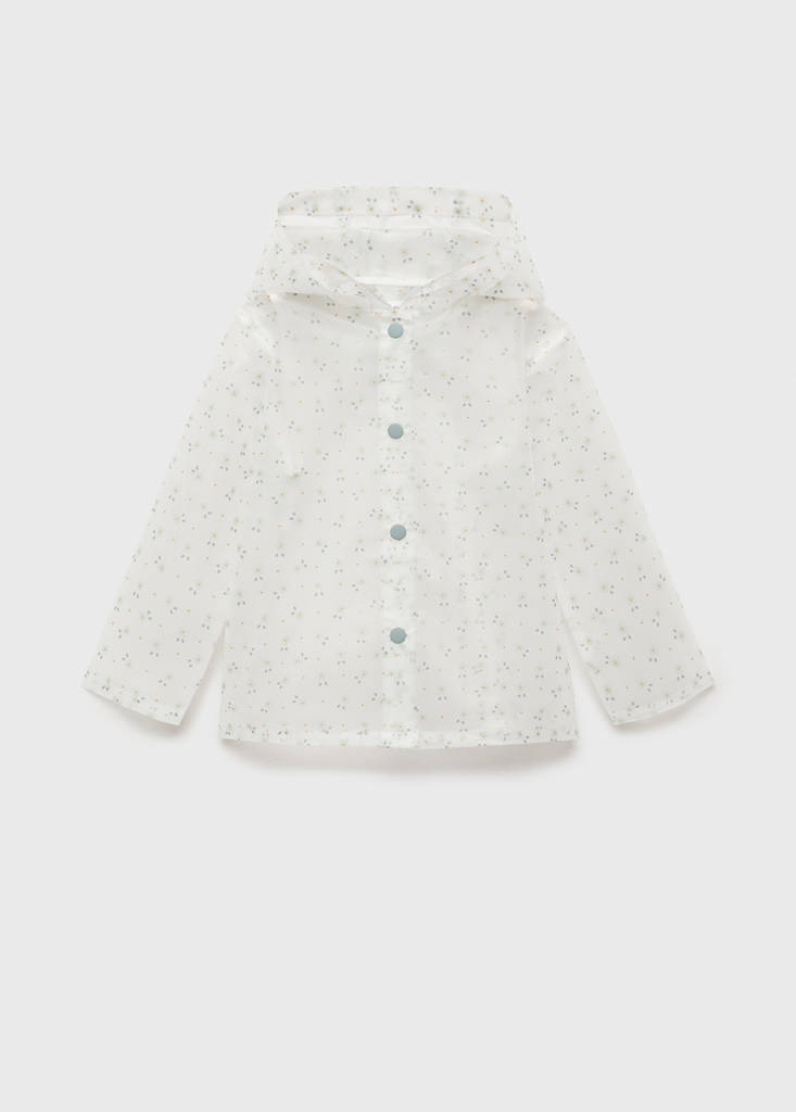 Transparent waterproof jacket — White