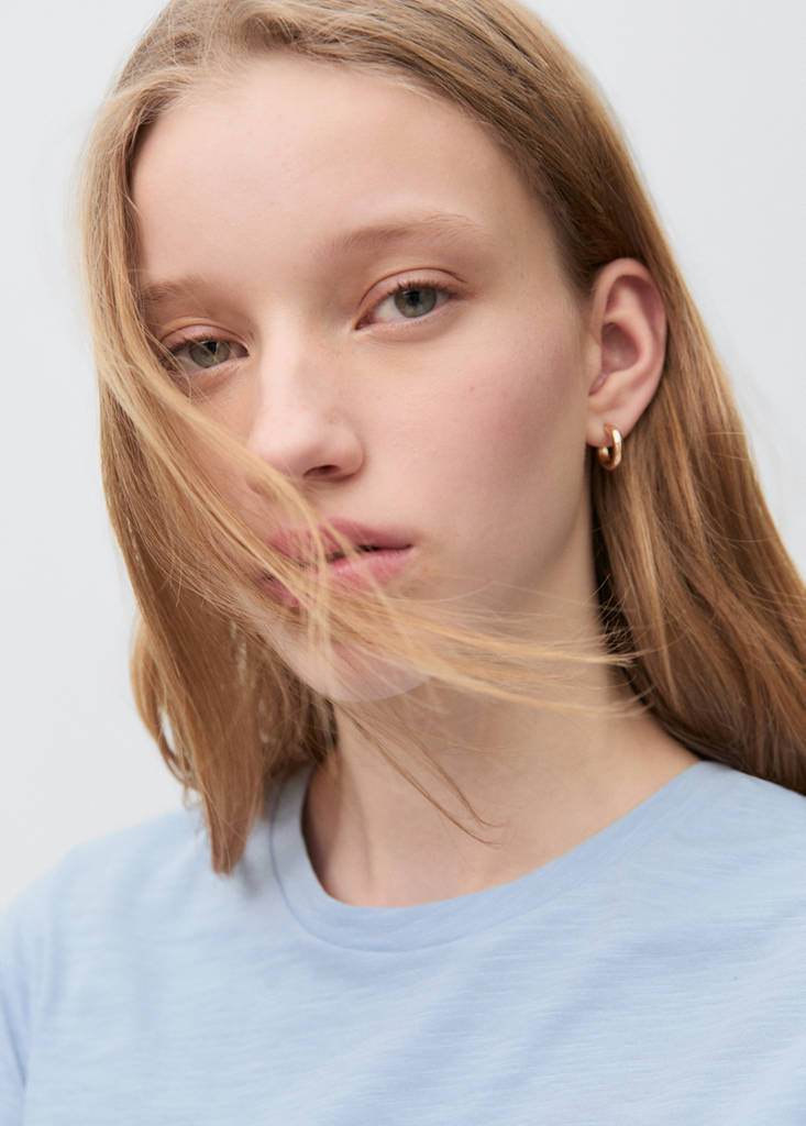 Knot detail T-shirt — Sky Blue