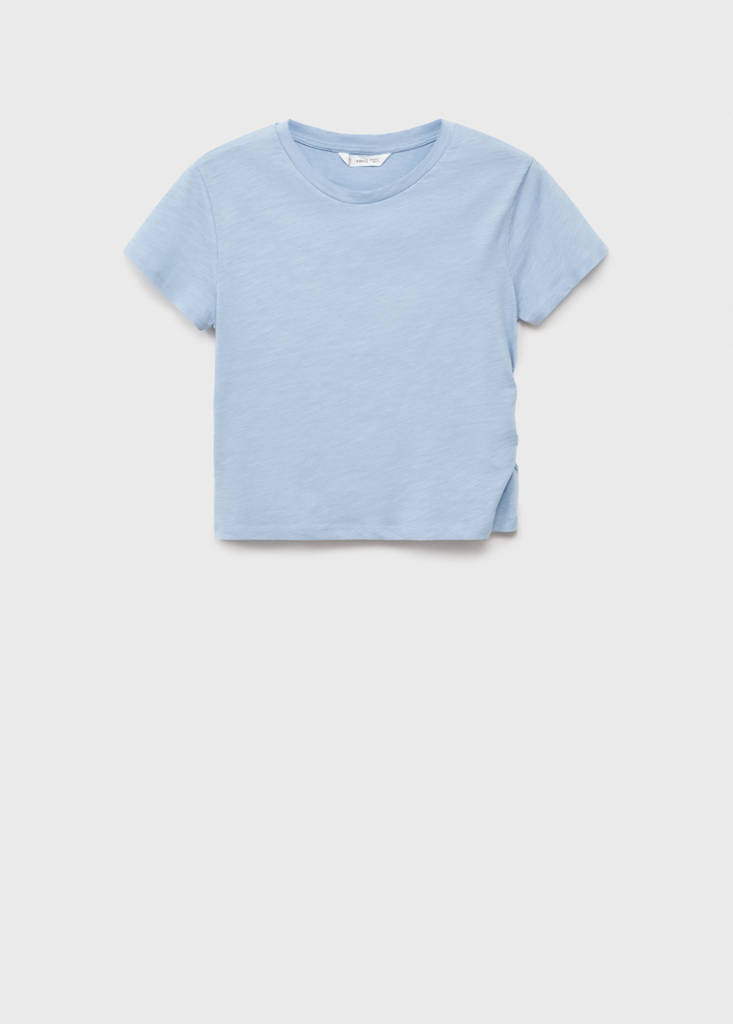 Knot detail T-shirt — Sky Blue