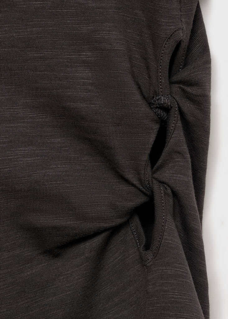 Knot detail T-shirt — Charcoal