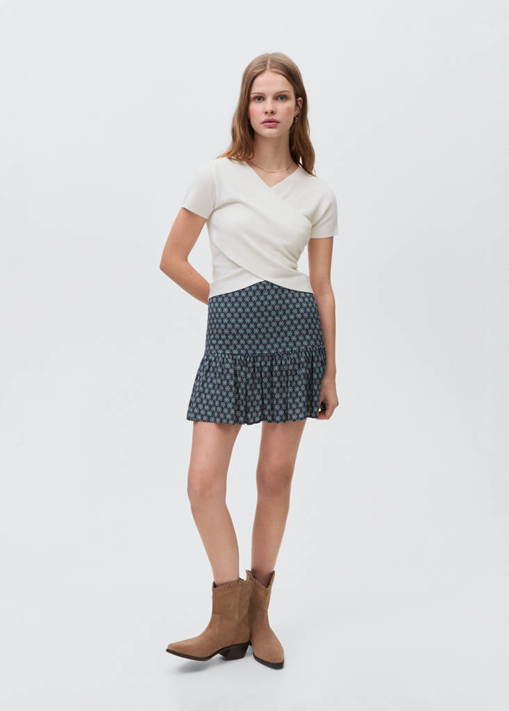 Wrap crop top — Off White