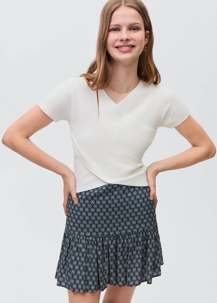 Wrap crop top — Off White