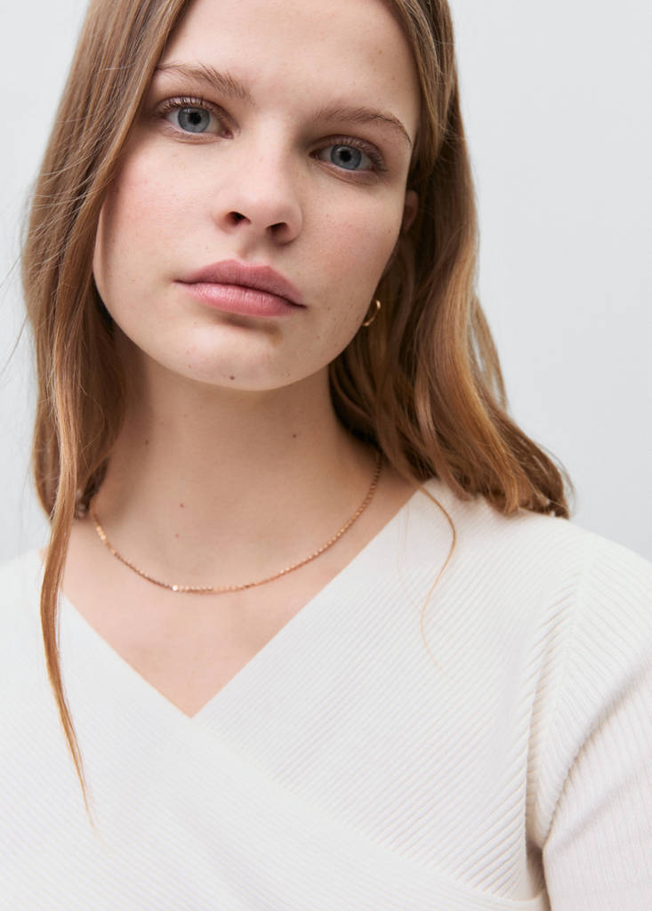 Wrap crop top — Off White
