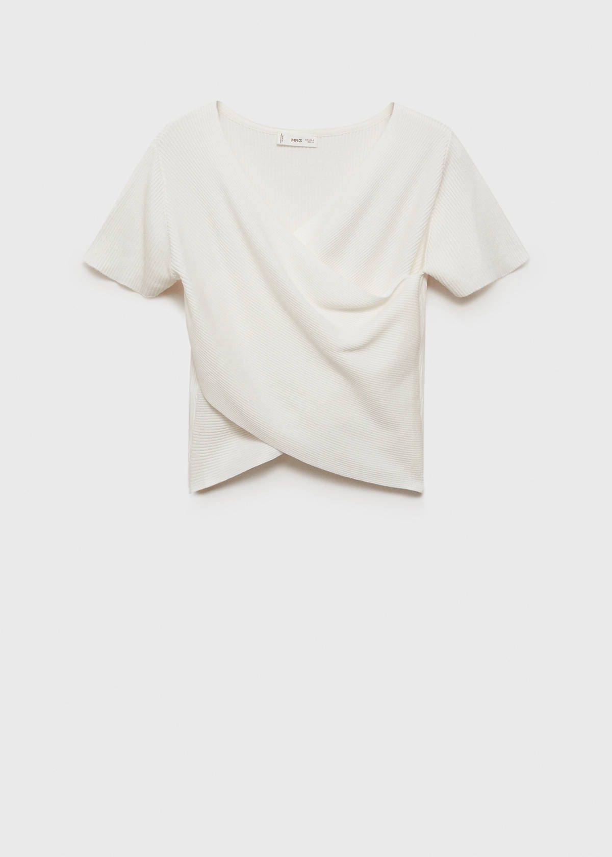 Wrap crop top — Off White