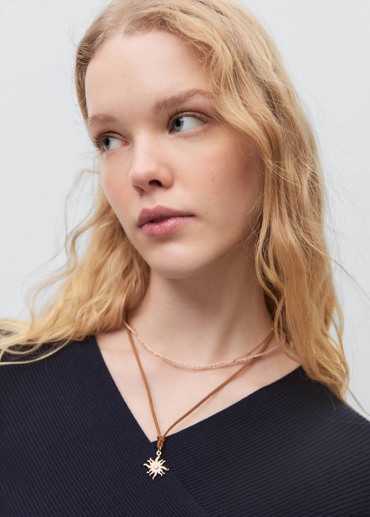 Wrap crop top — Dark Navy