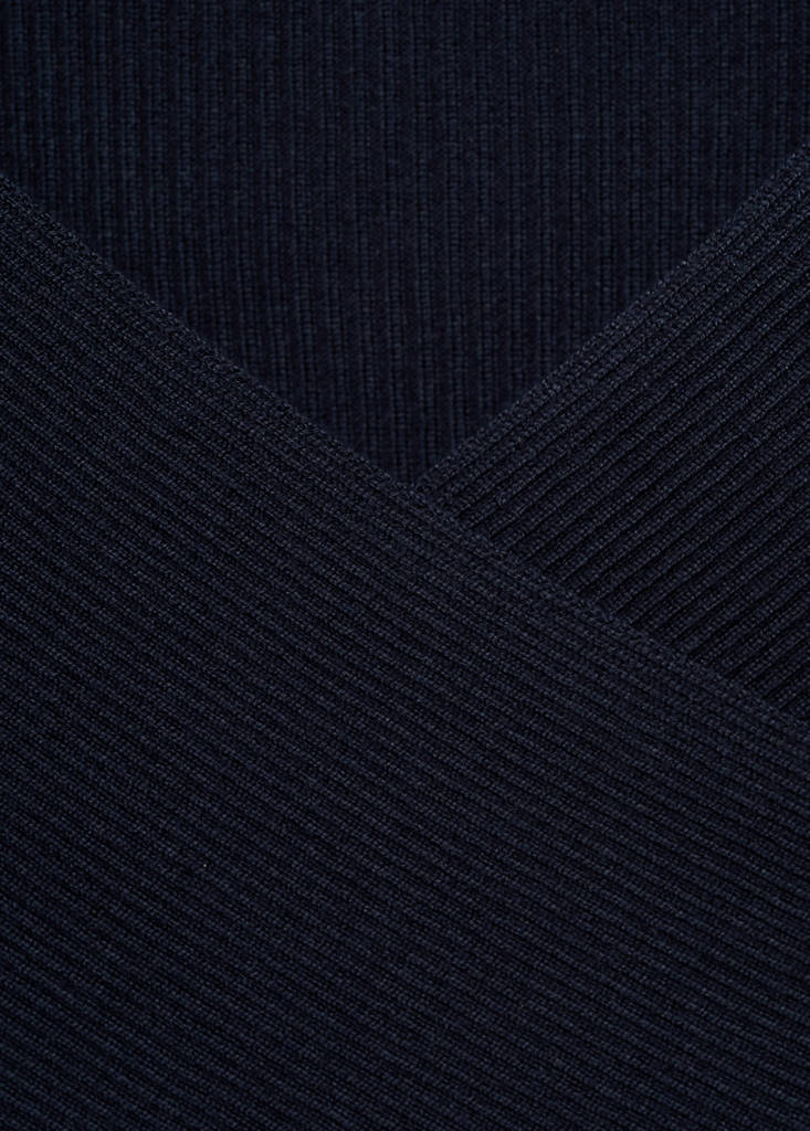 Wrap crop top — Dark Navy