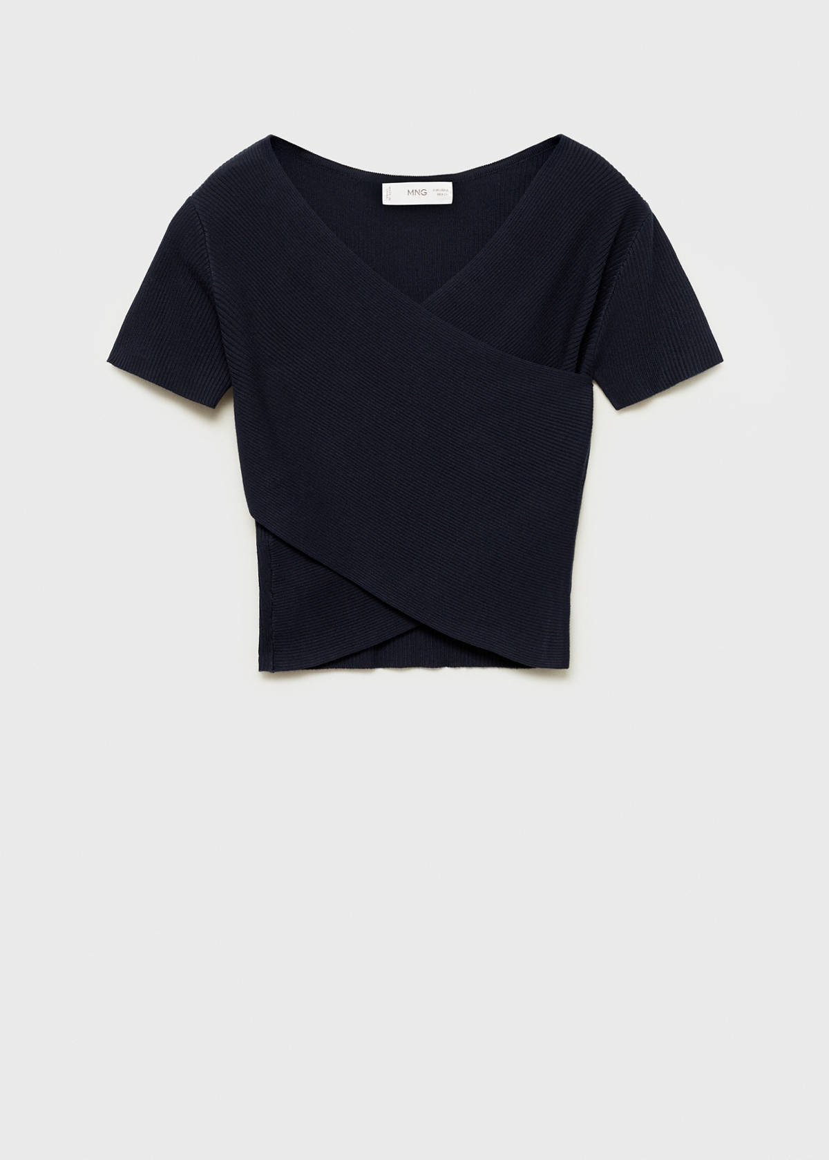 Wrap crop top — Dark Navy